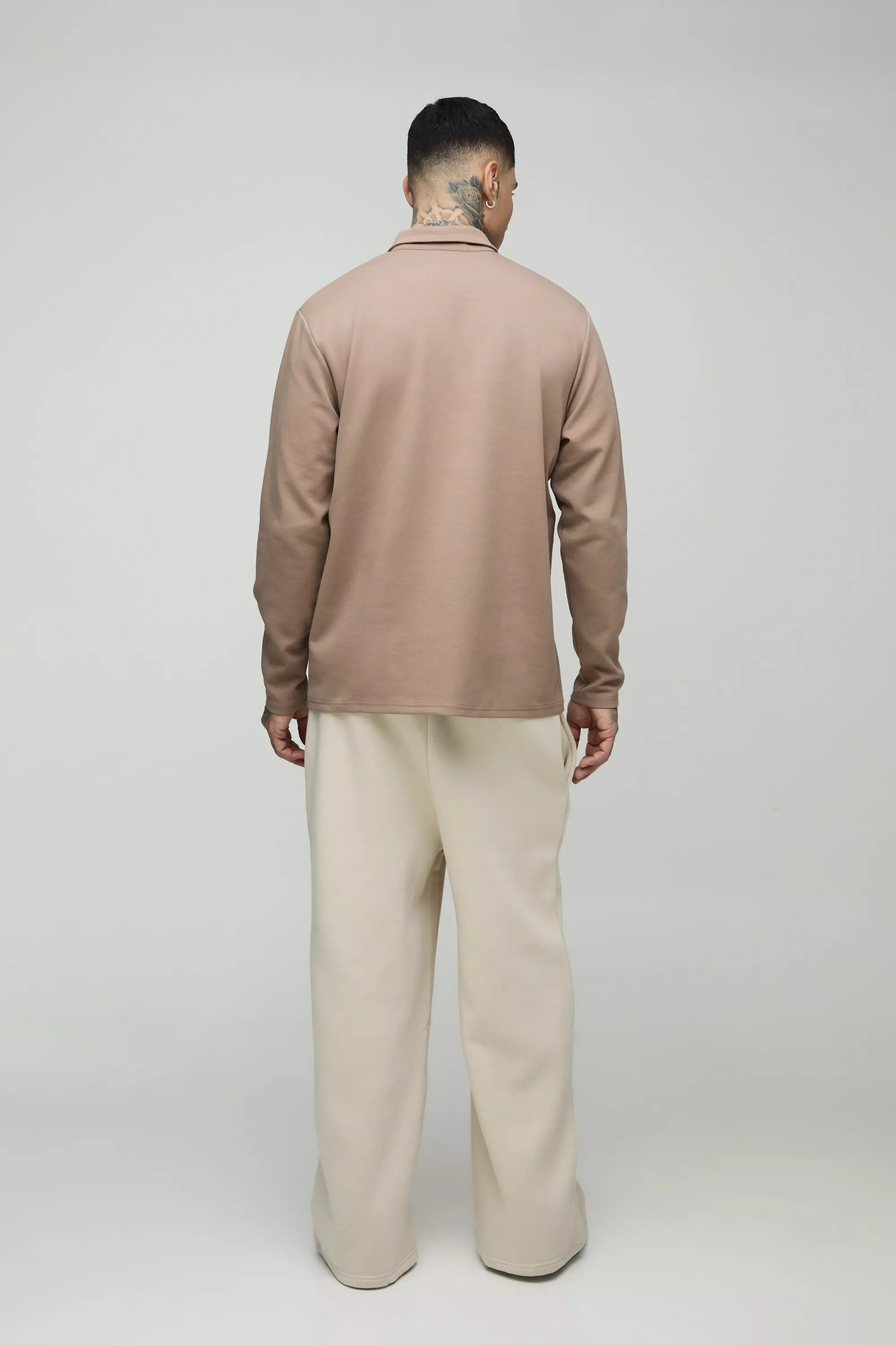 Taupe Tall Interlock Smart Rugby Polo alternative image