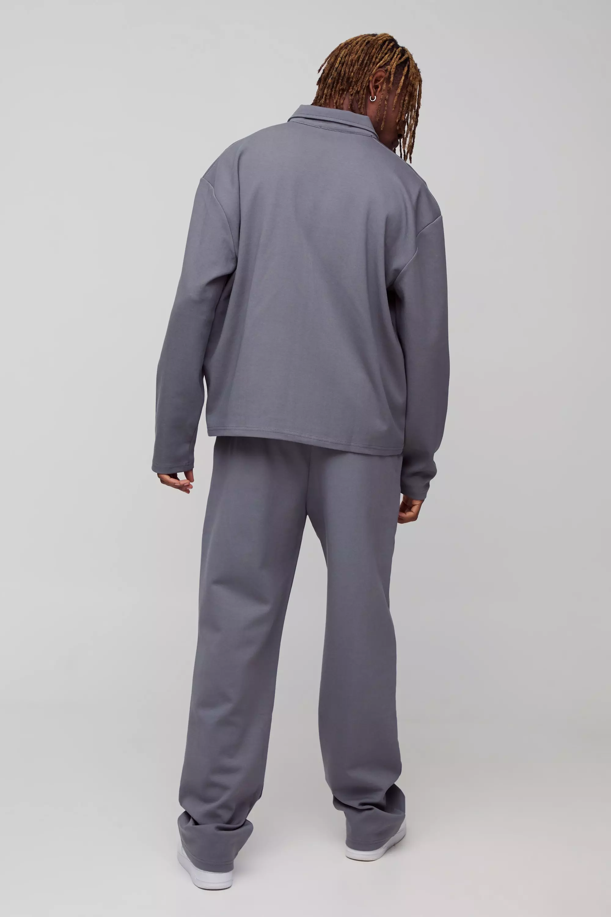 Tall - Sweat à capuche oversize à surpiqûres, Charcoal autre image