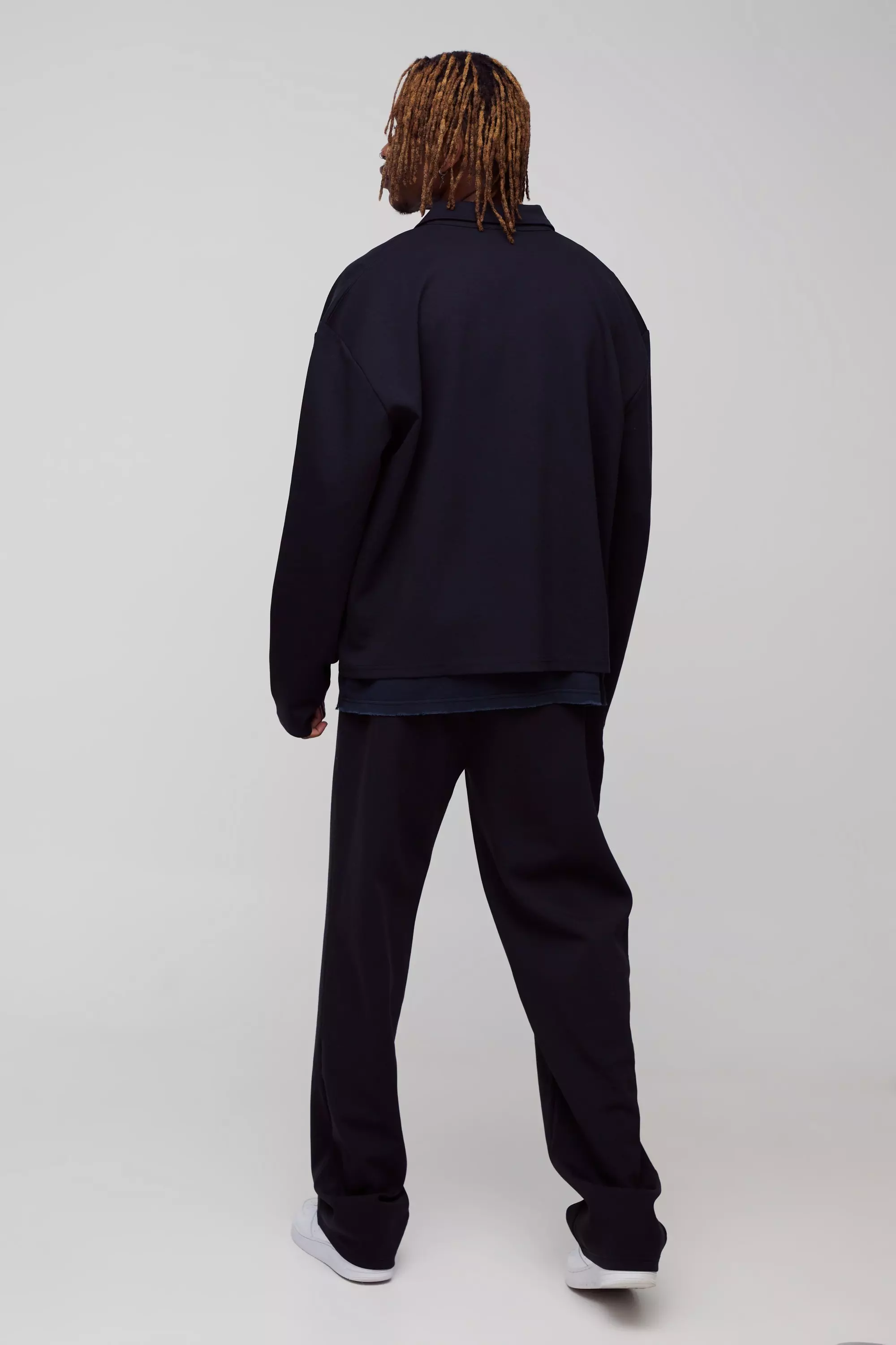 Tall - Sweat à capuche oversize à surpiqûres, Black autre image