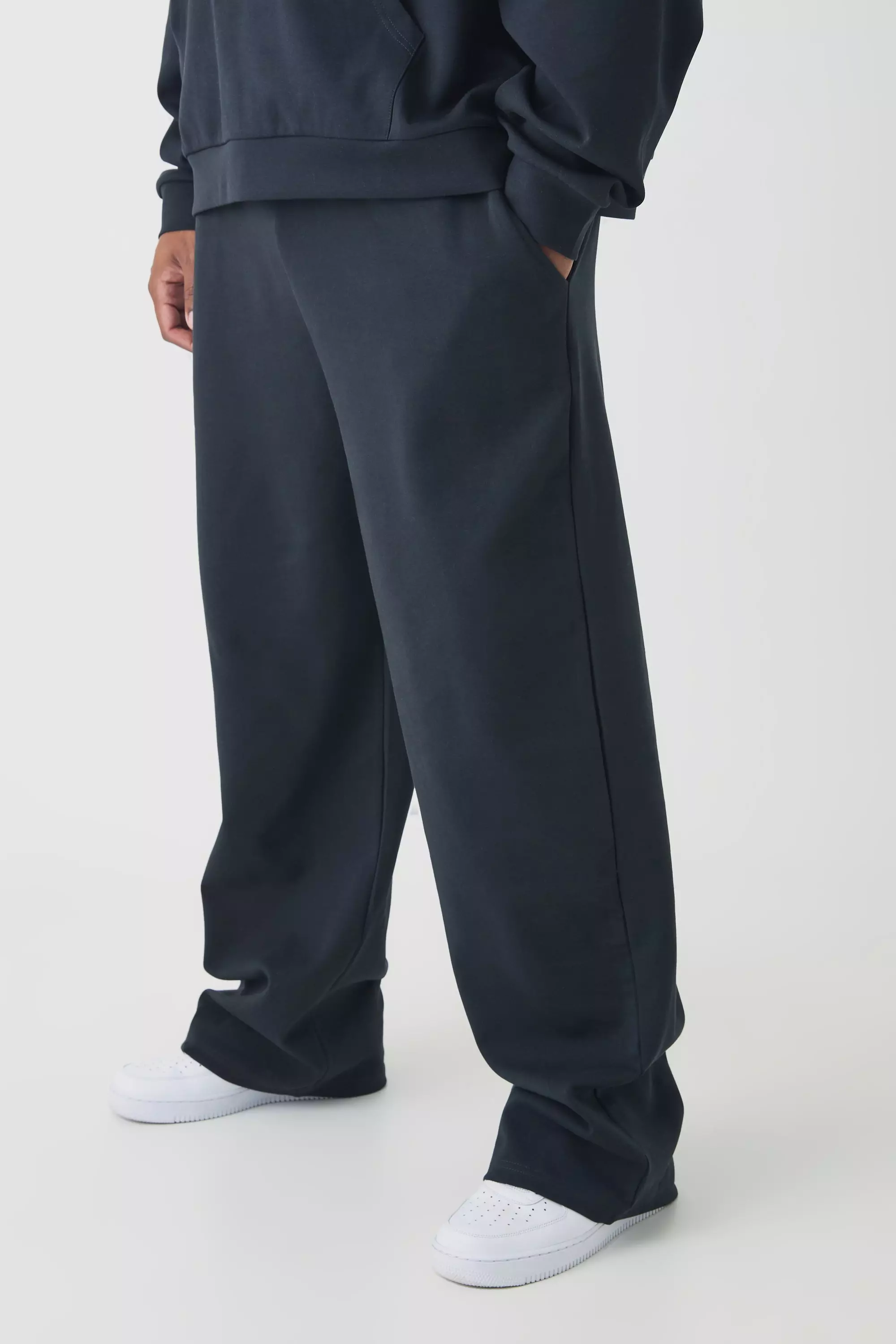 Black Plus Smart Interlock Relaxed Fit Trousers alternative image