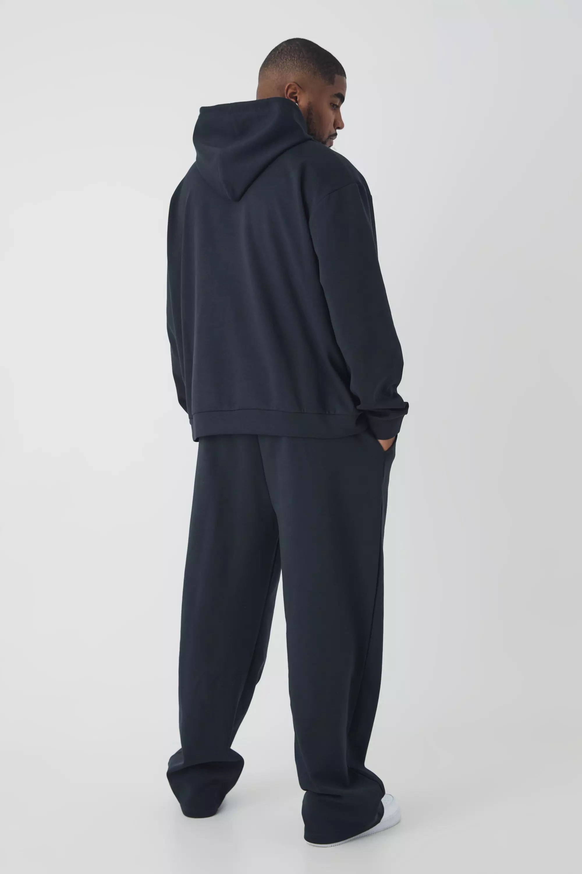 Black Plus Smart Interlock Relaxed Fit Trousers alternative image