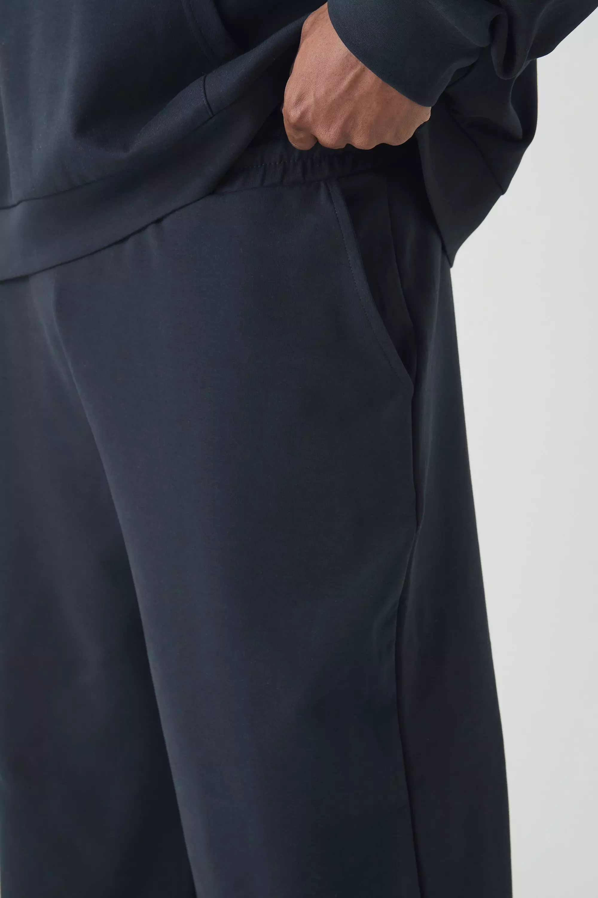 Black Plus Smart Interlock Relaxed Fit Trousers alternative image