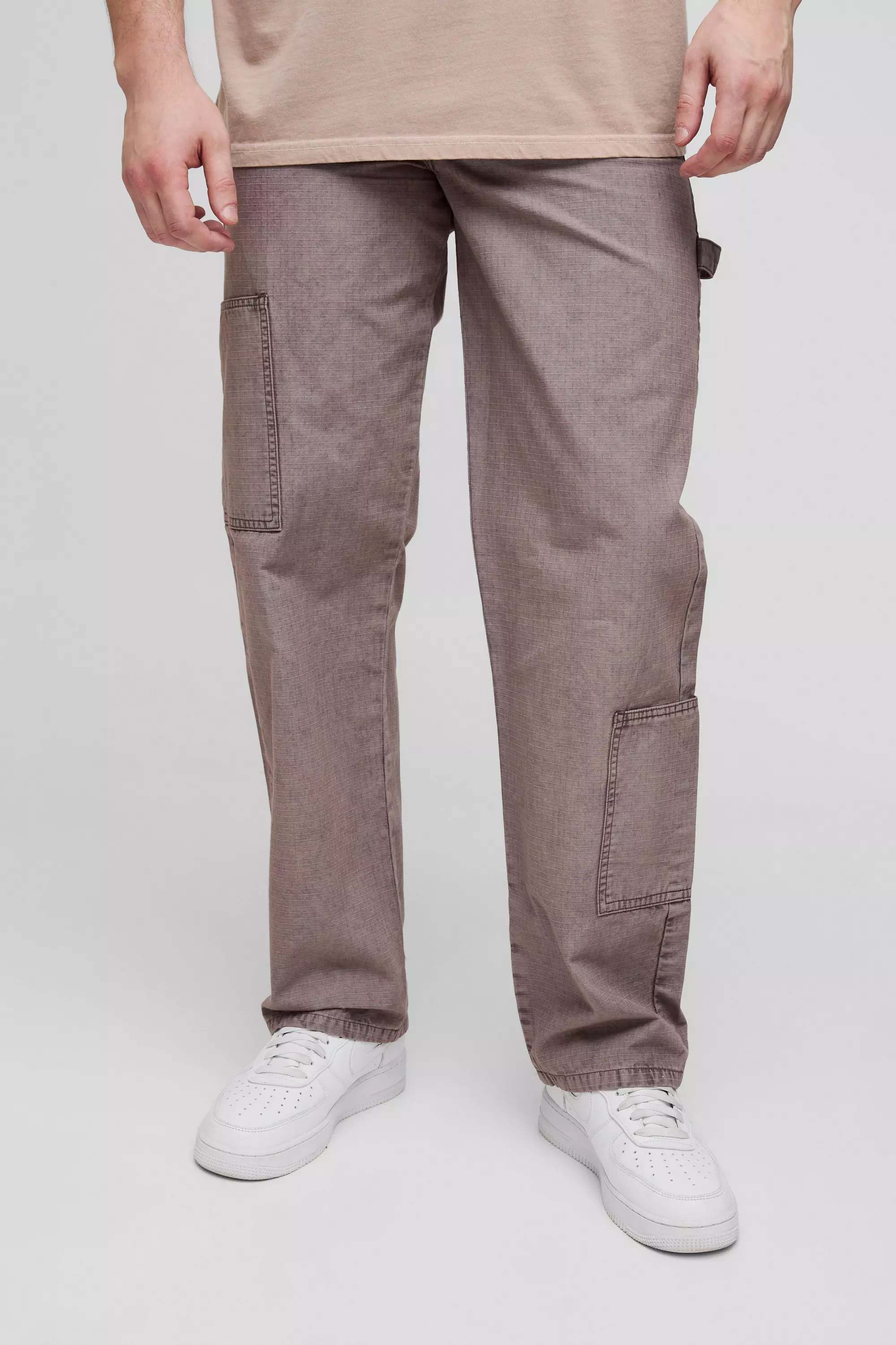 Tall - Pantalon charpentier large délavé, Chocolate autre image