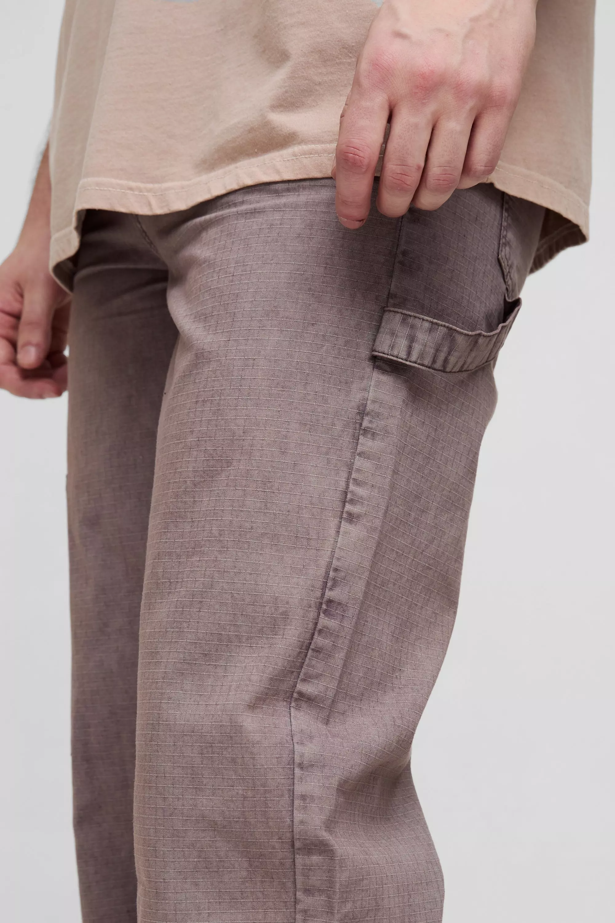Tall - Pantalon charpentier large délavé, Chocolate autre image