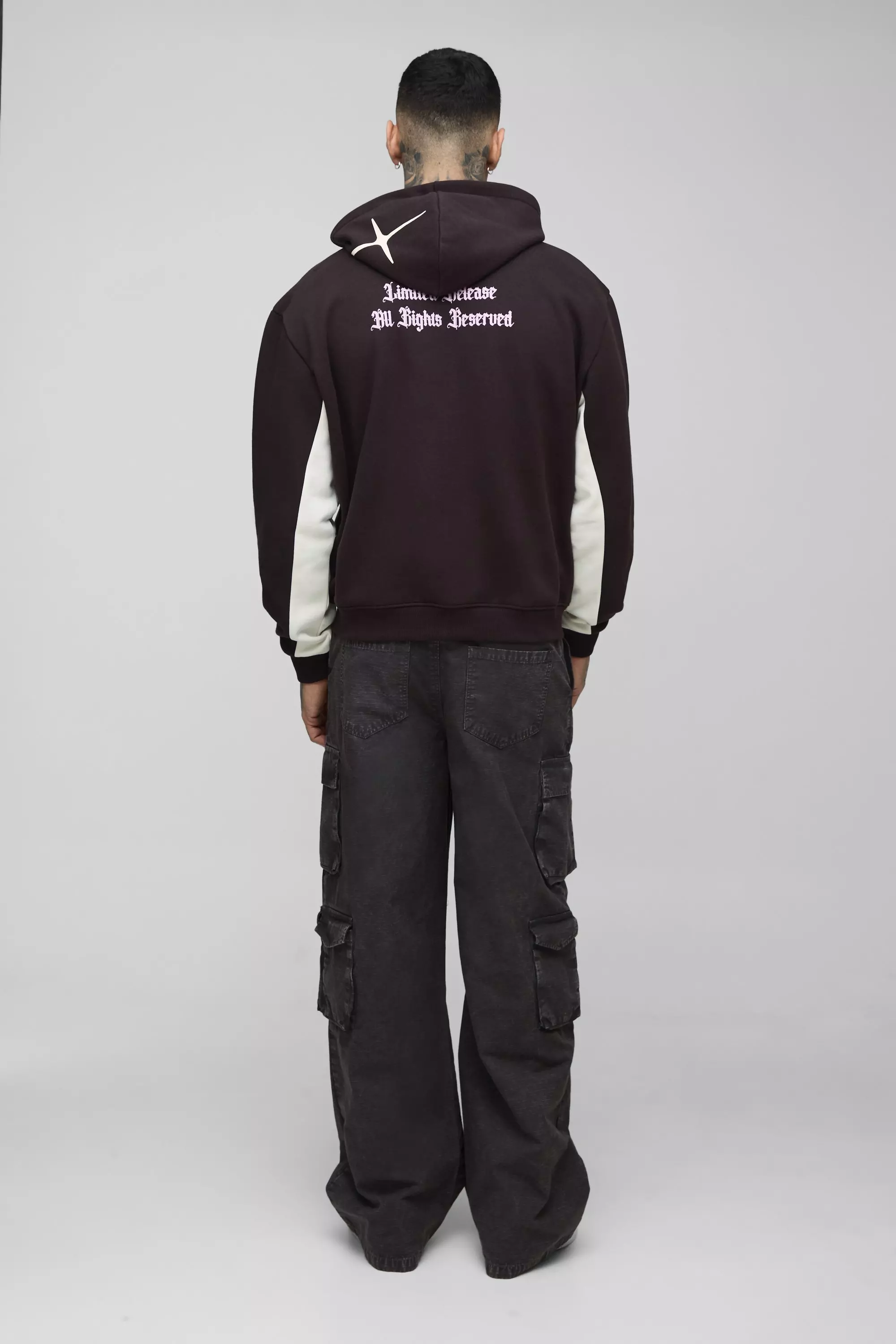 Tall - Pantalon baggy délavé à poches cargo, Charcoal autre image