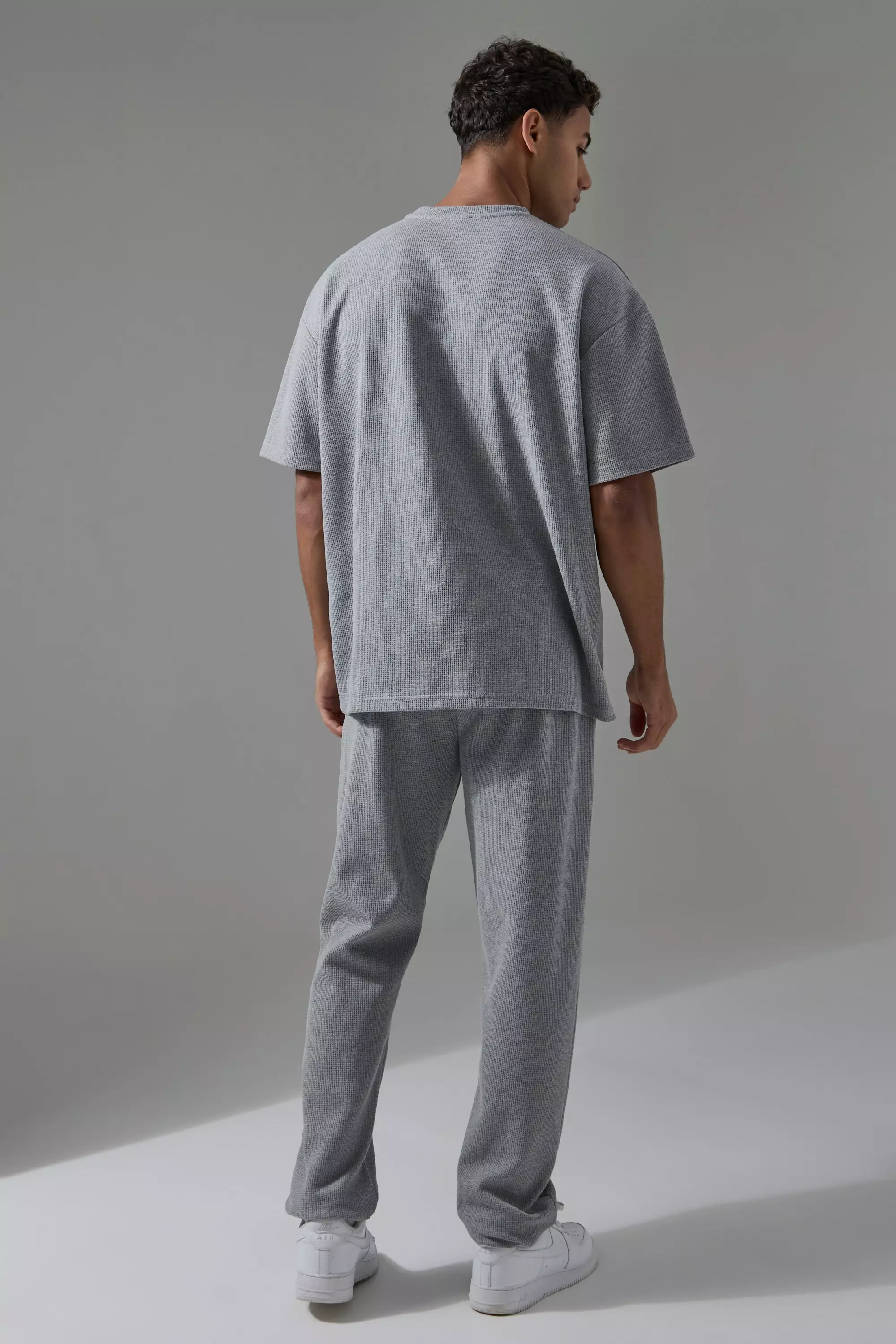 Man Jogginghose in Waffeloptik, Grey marl alternatives Bild