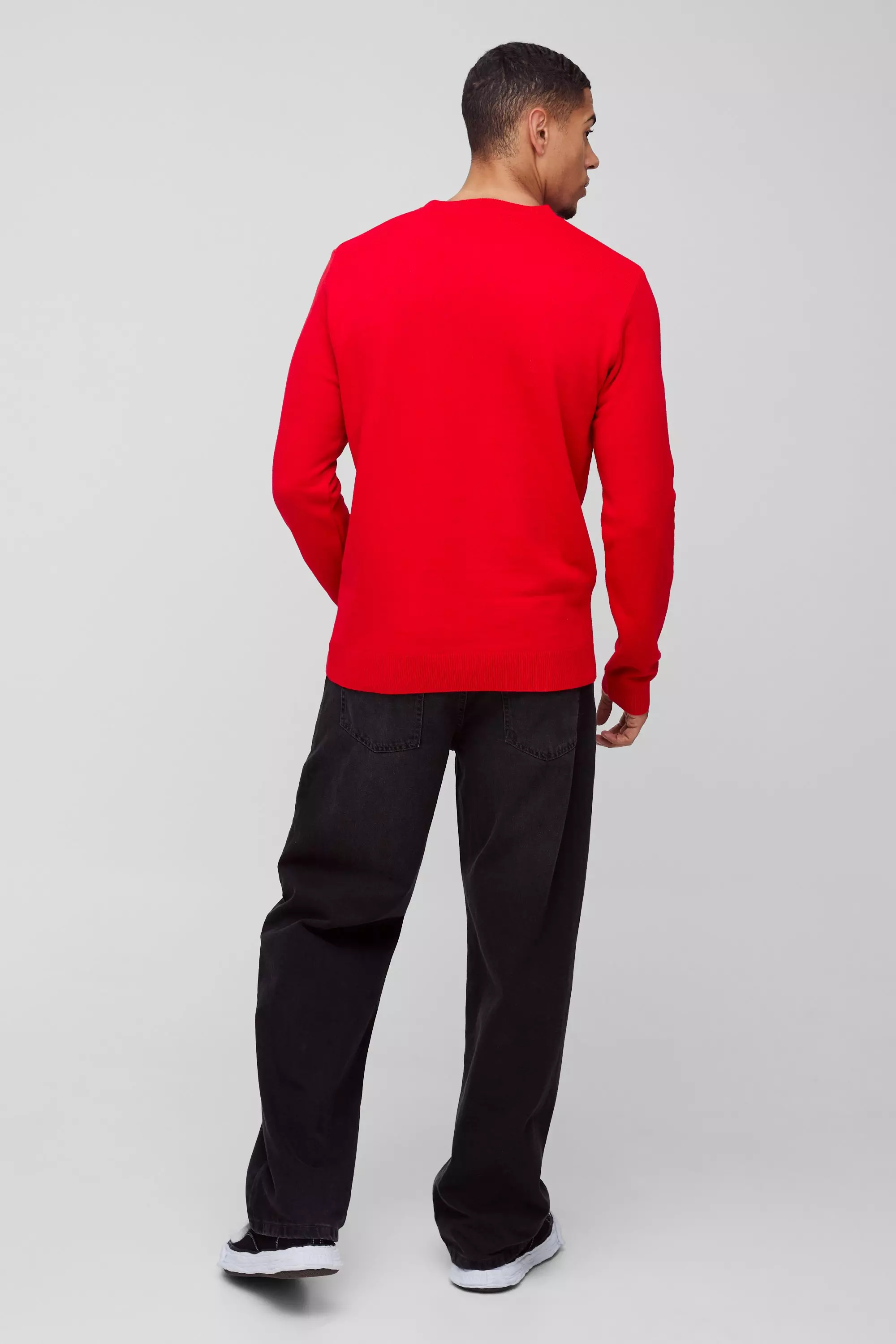 Red Regular Fit Peng Knitted Christmas Jumper alternative image