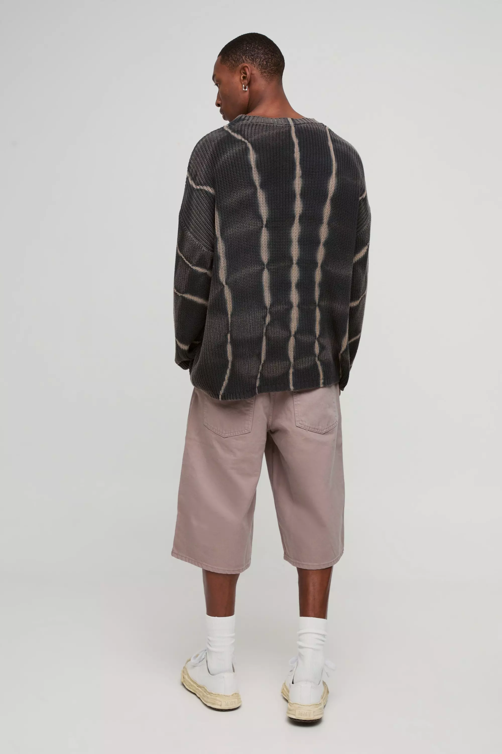 Taupe Drawcord Longline Seam Detail Jorts alternative image