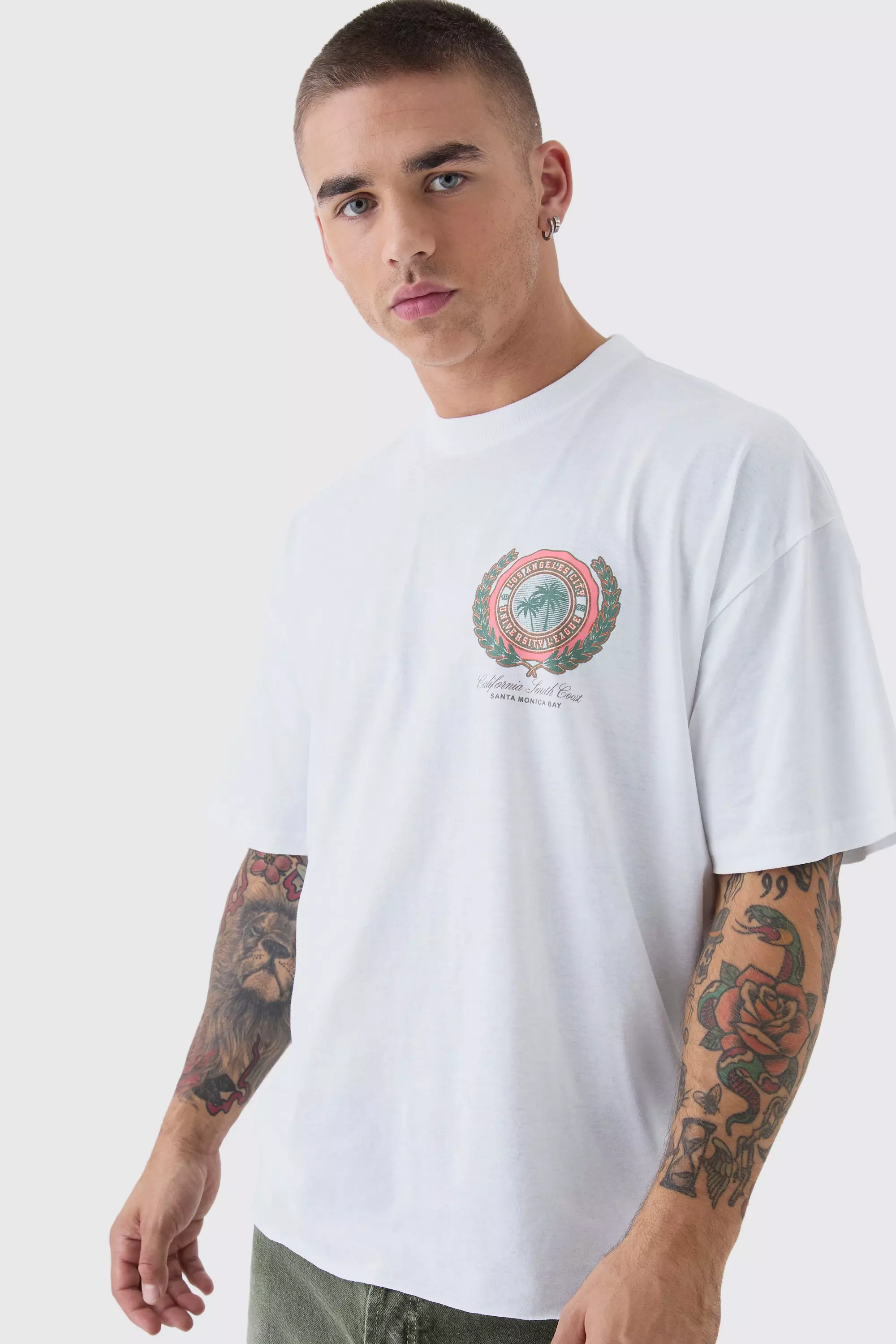 Oversized Boxy Santa Monica Over The Seams T-Shirt