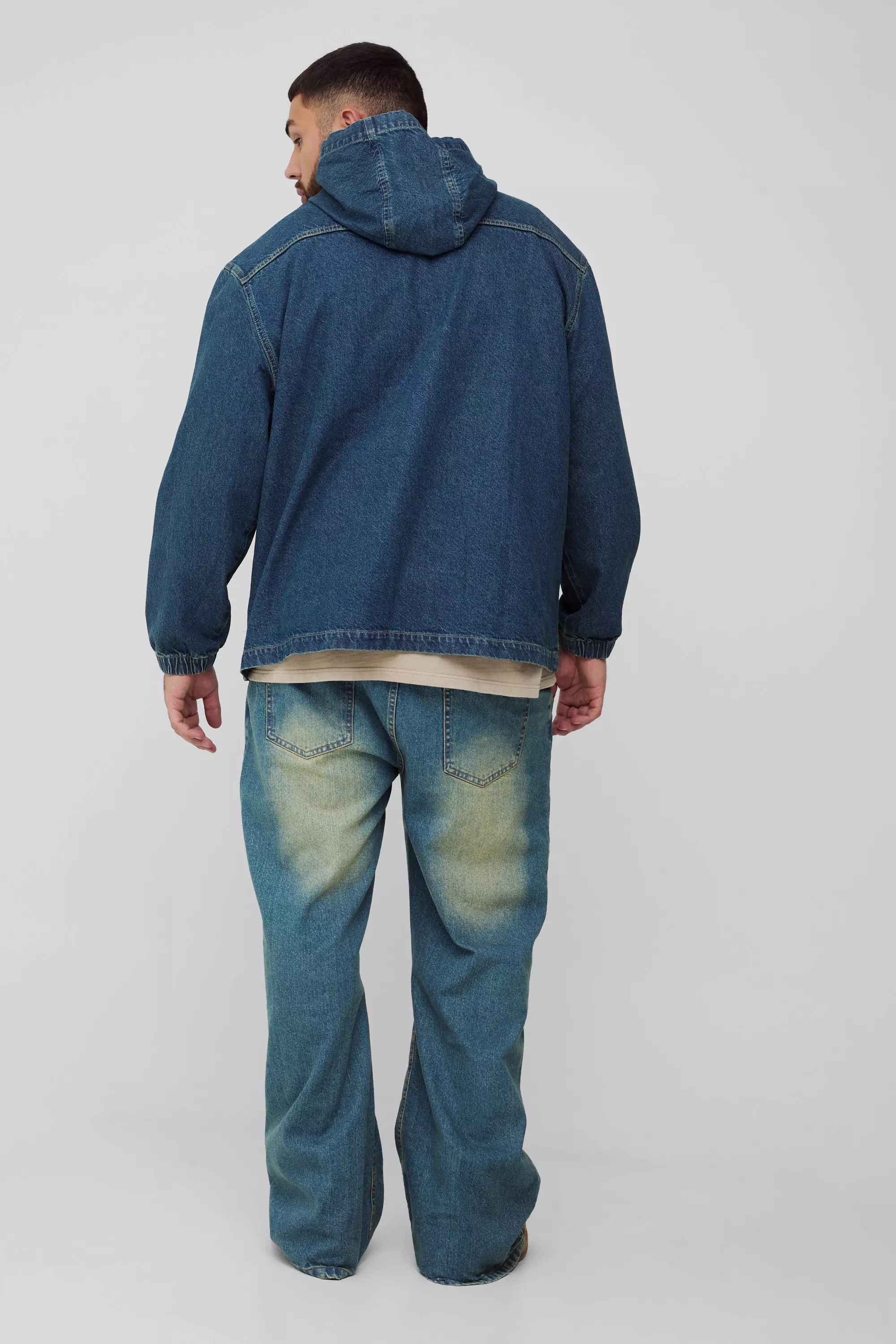 Grande taille - Sweat à capuche en jean, Mid wash autre image