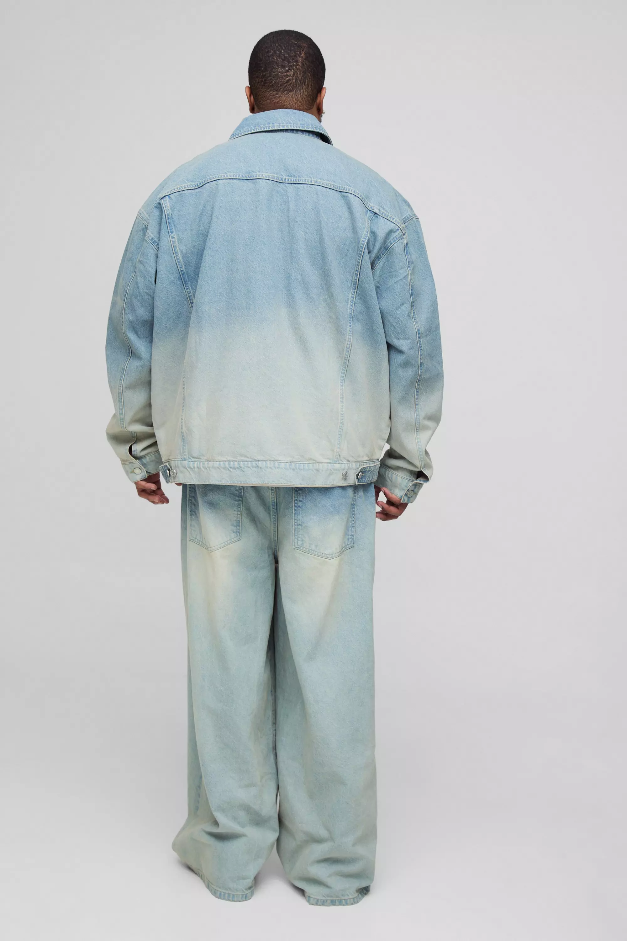 Plus Washed Baggy Fit Jeans | boohooMAN USA