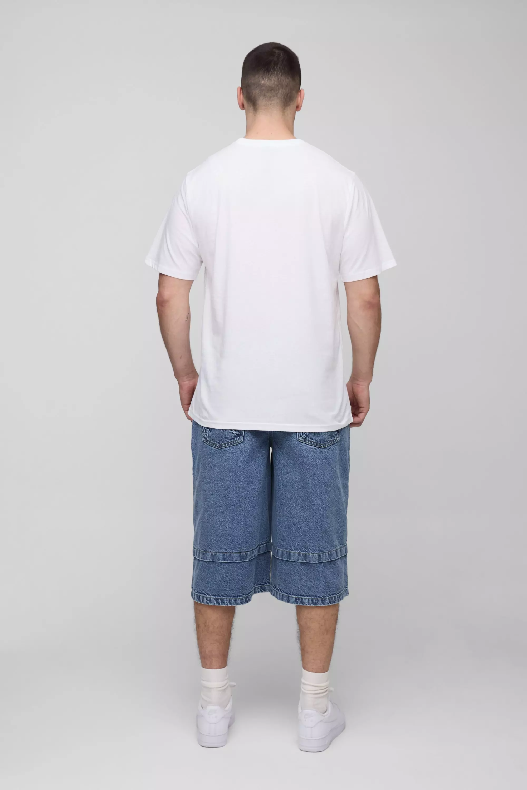 Mid wash Tall Cargo Parachute Jorts alternative image