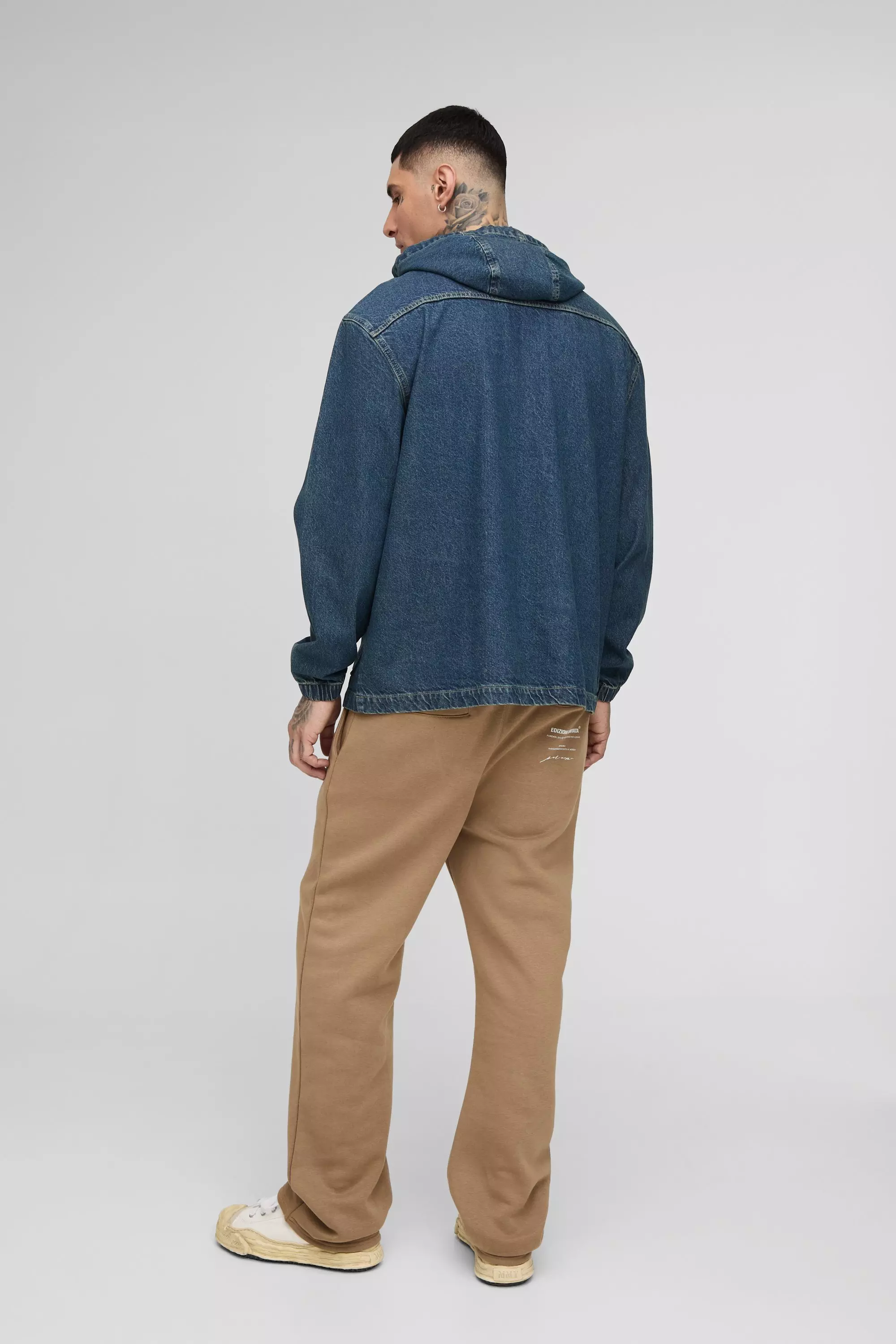 Tall - Sweat à capuche en jean, Mid wash autre image