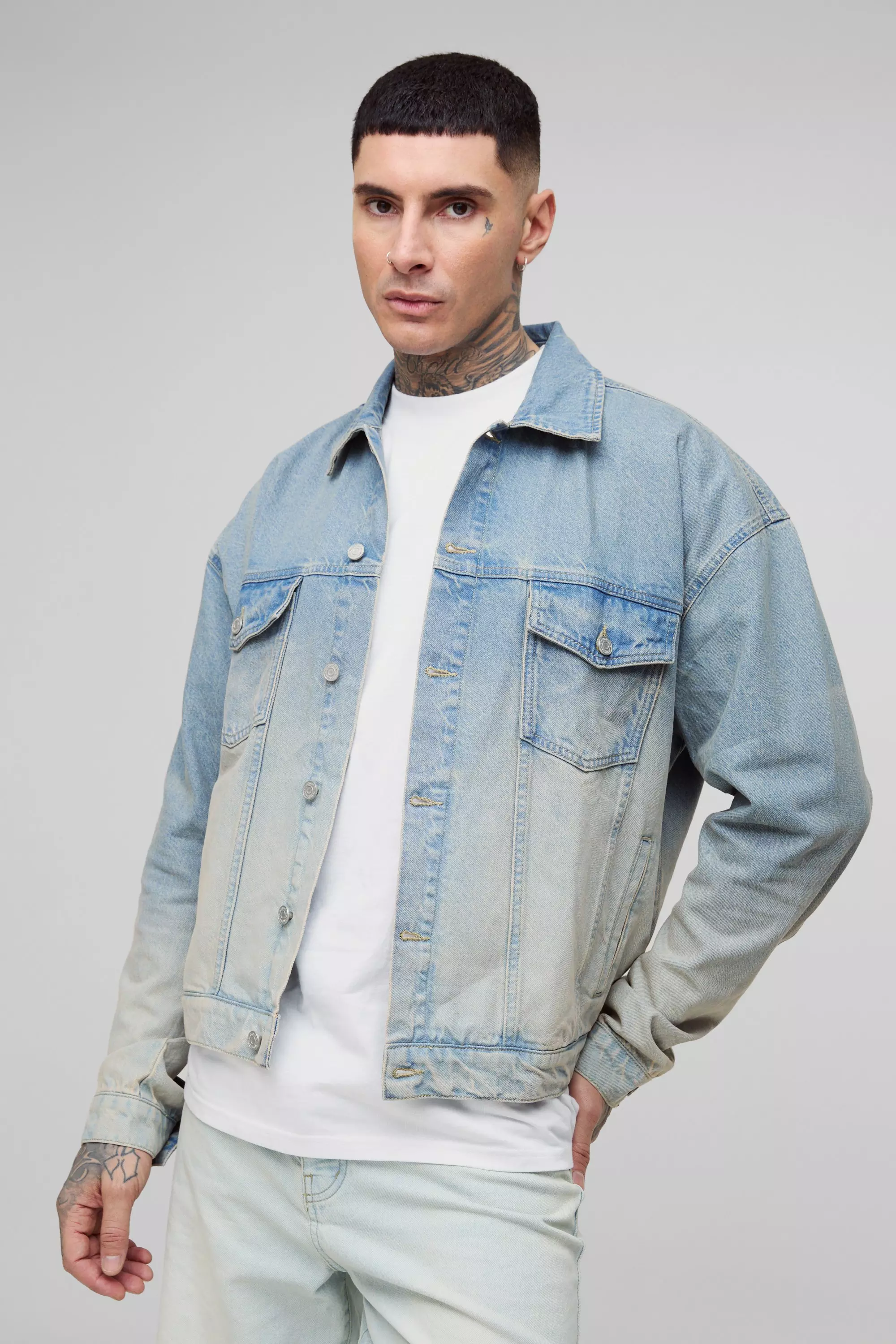 Tall - Veste oversize classique, Stonewash autre image