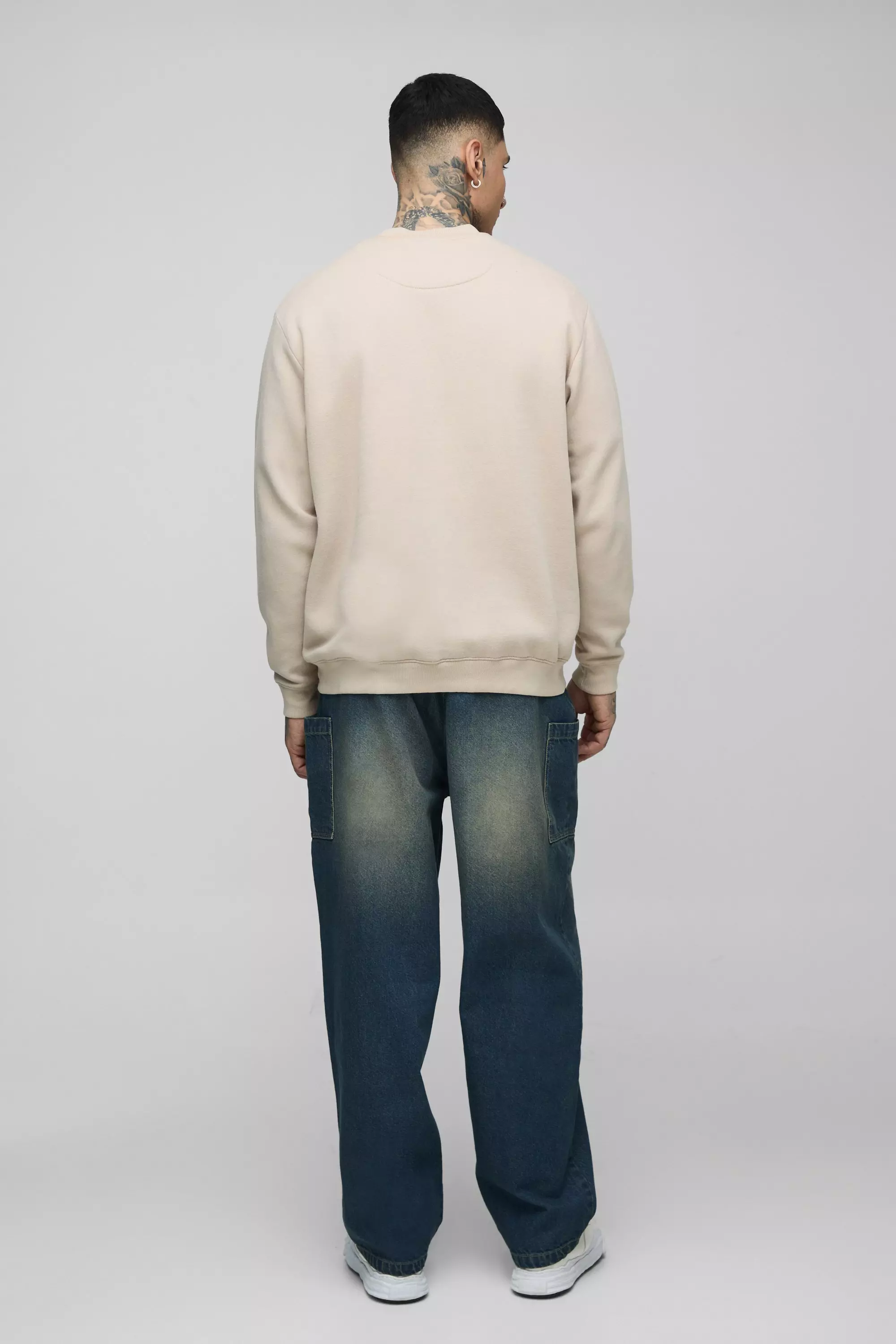 Mid wash Tall Cargo Pocket Skate Jeans alternative image
