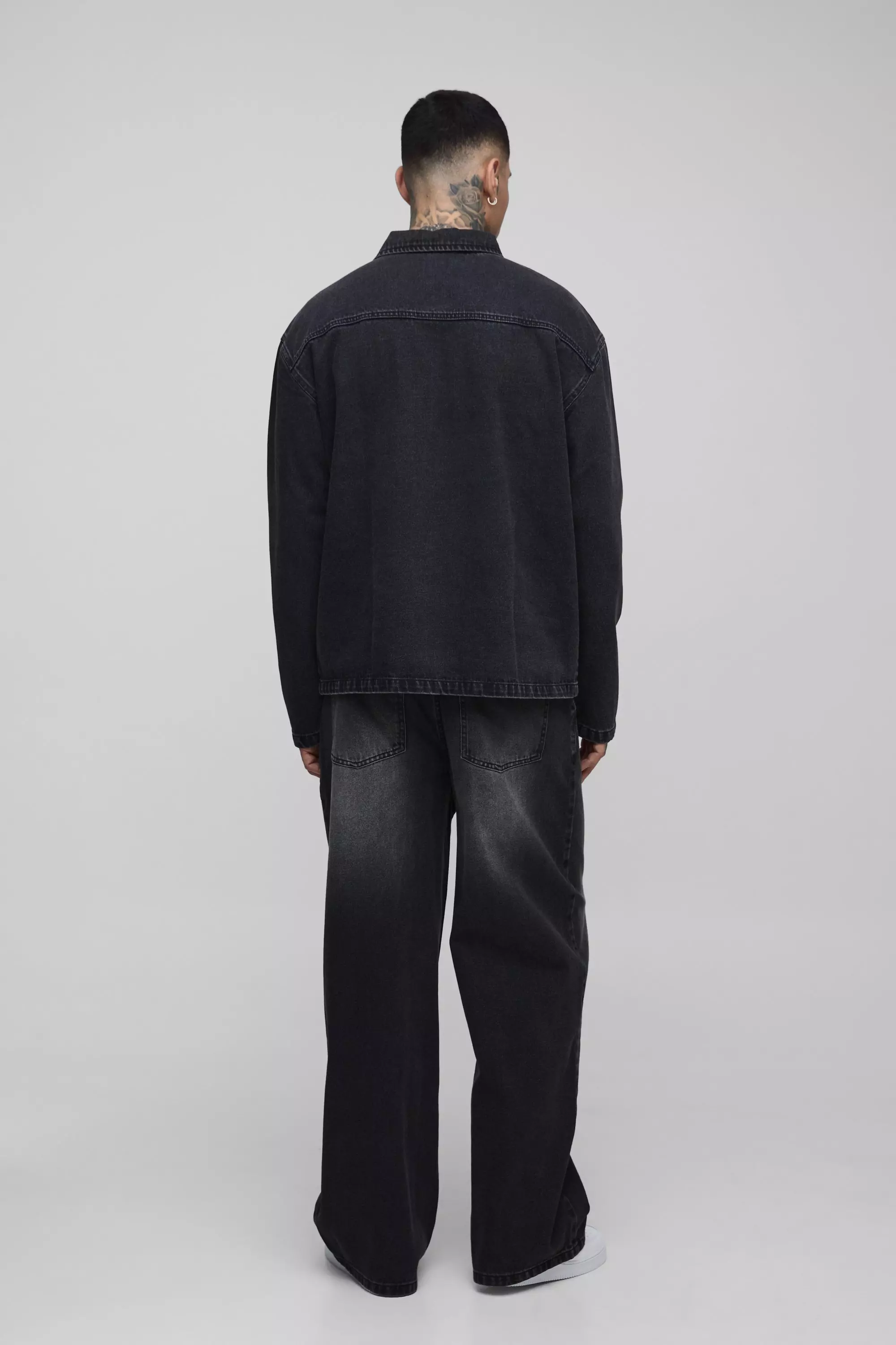 Tall Pleated Baggy Jeans | boohooMAN USA