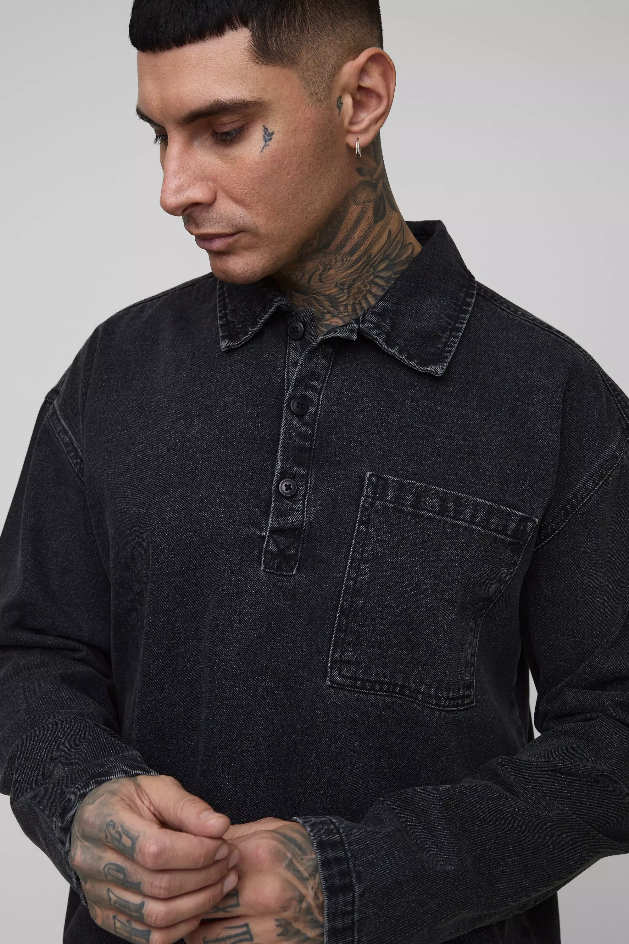 Tall Pleated Baggy Jeans | boohooMAN USA