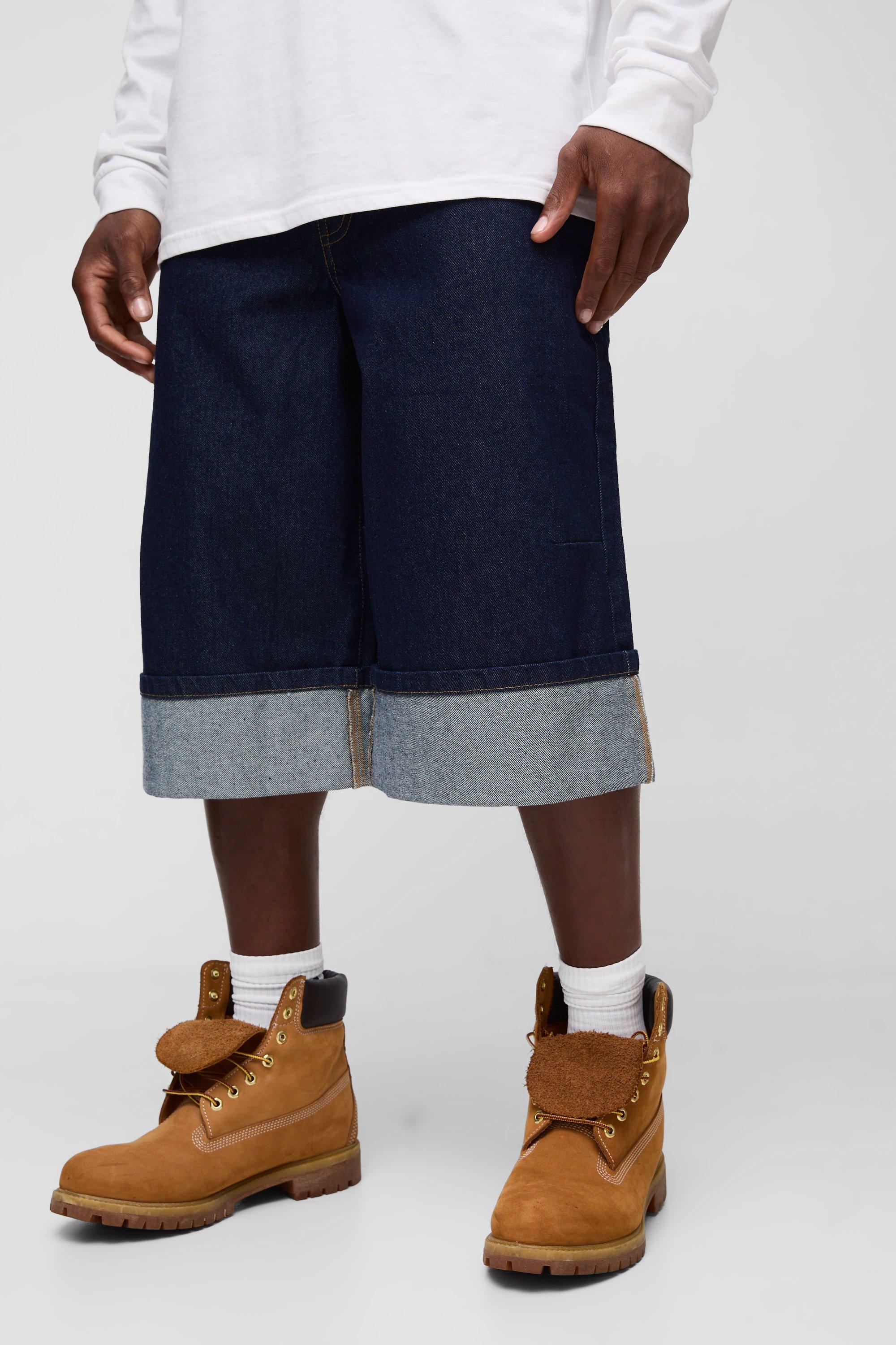 Cuffed Parachute Jorts | boohooMAN USA