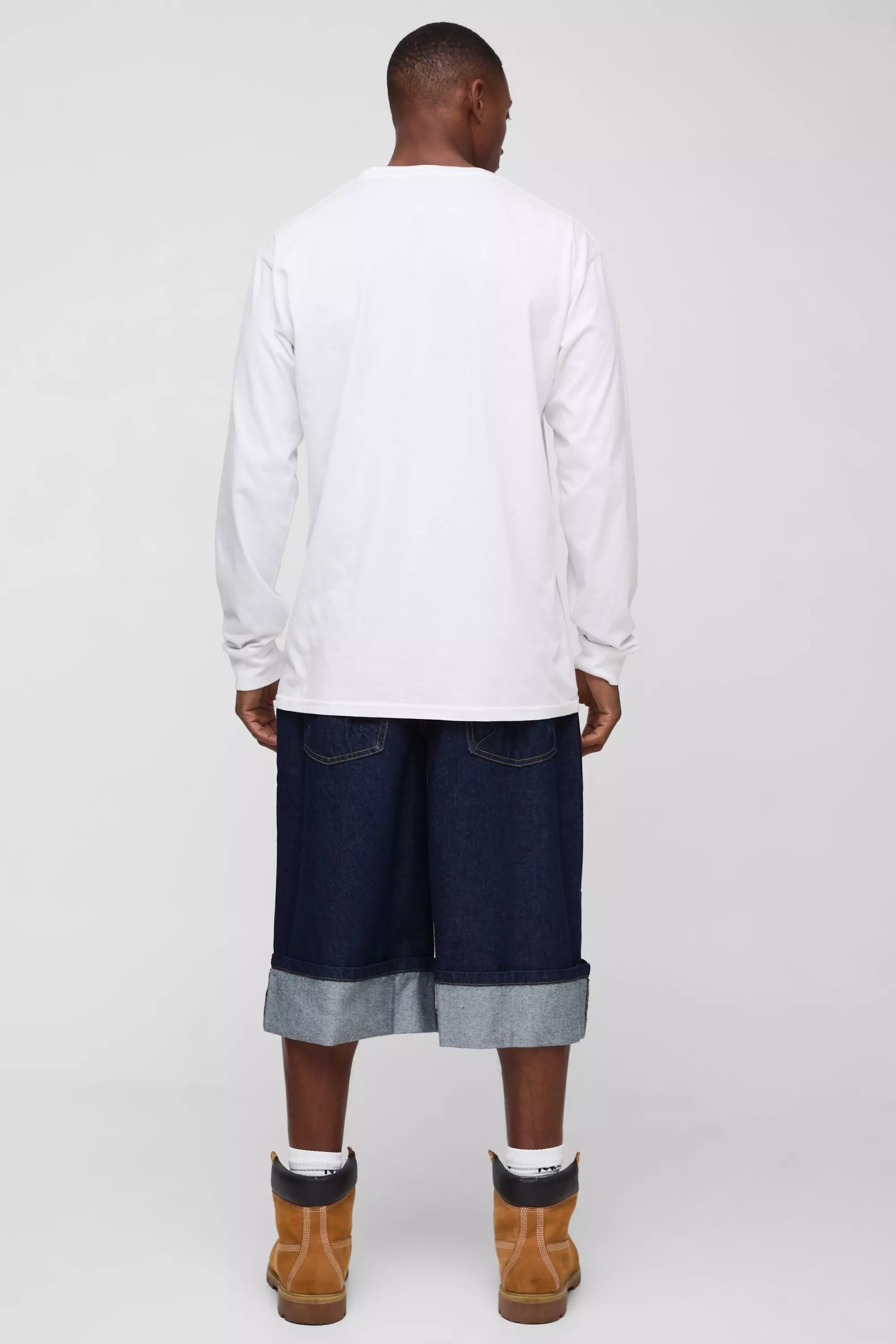 Cuffed Parachute Jorts | boohooMAN USA