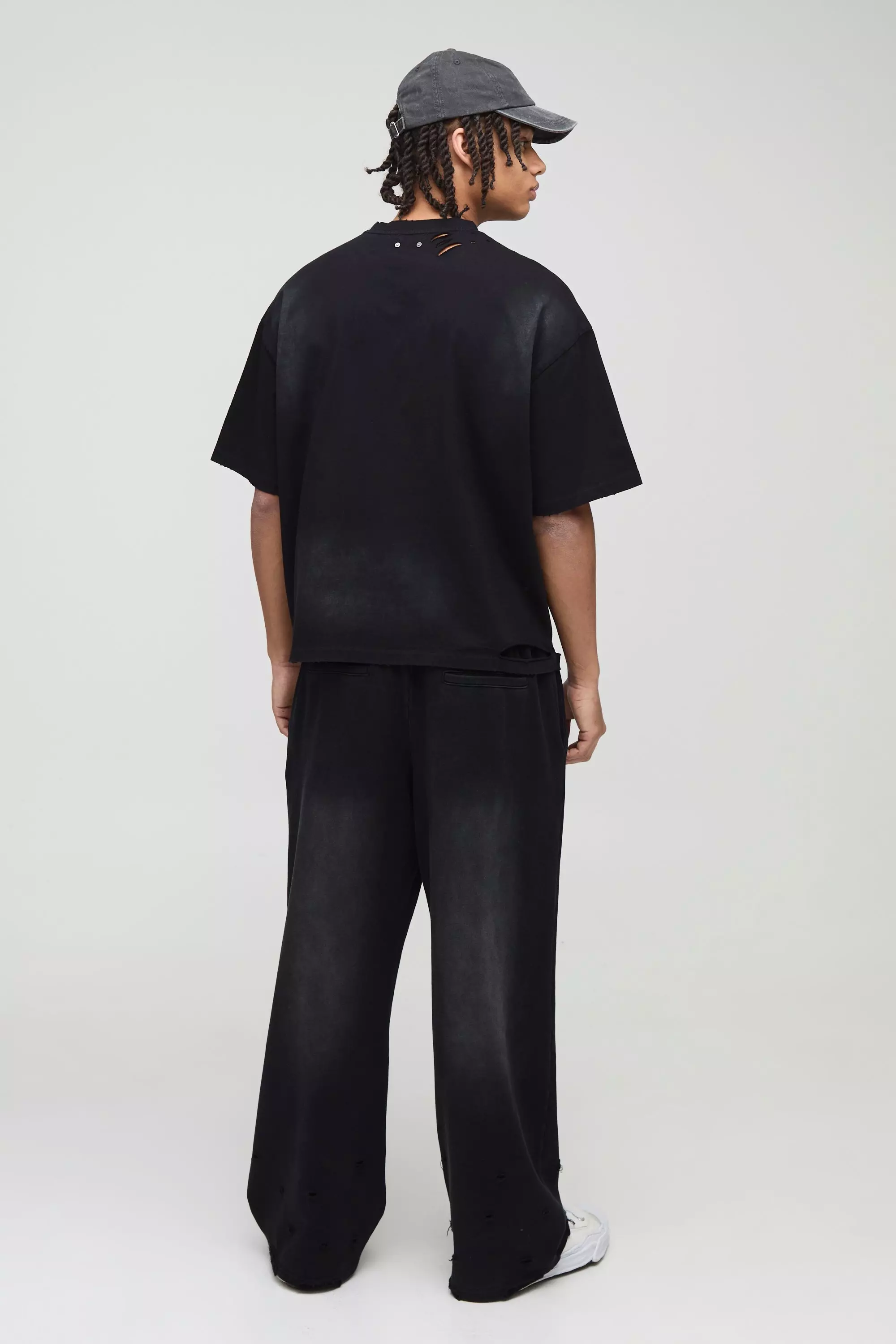 T-shirt épais premium délavé, Black autre image