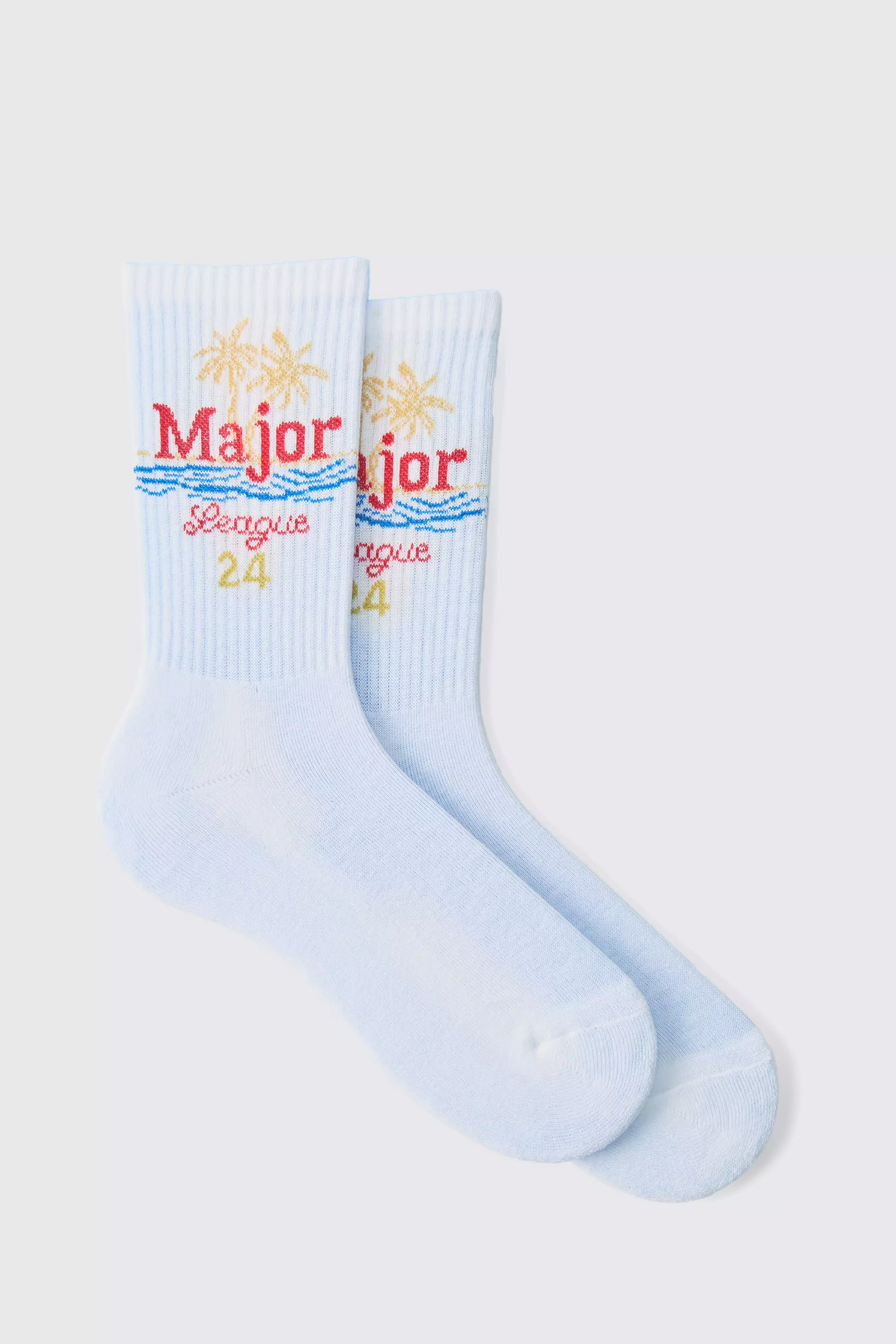 White Major League Sportsokken Met Print alternatieve afbeelding