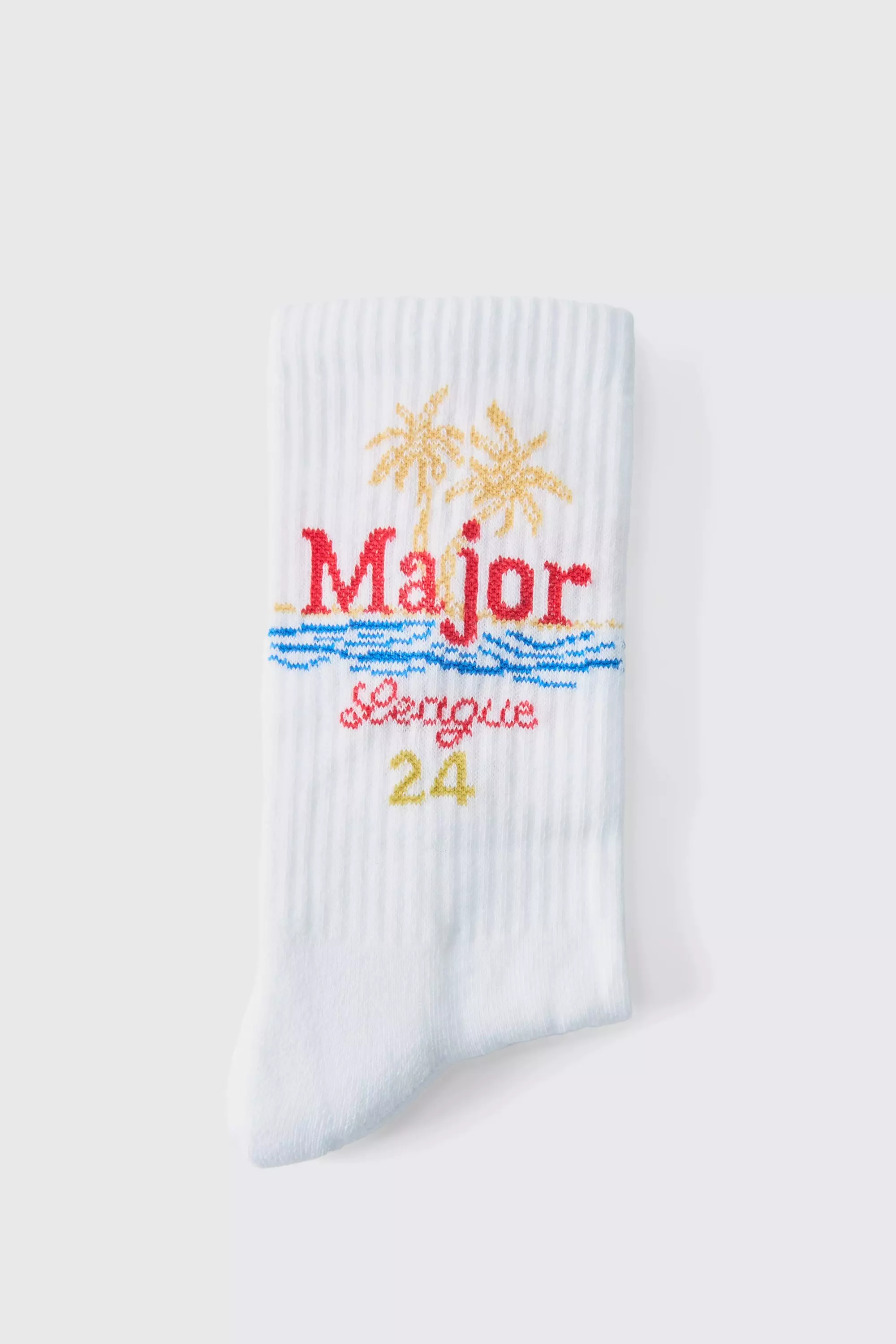 White Major League Graphic Sports Socks alternative image