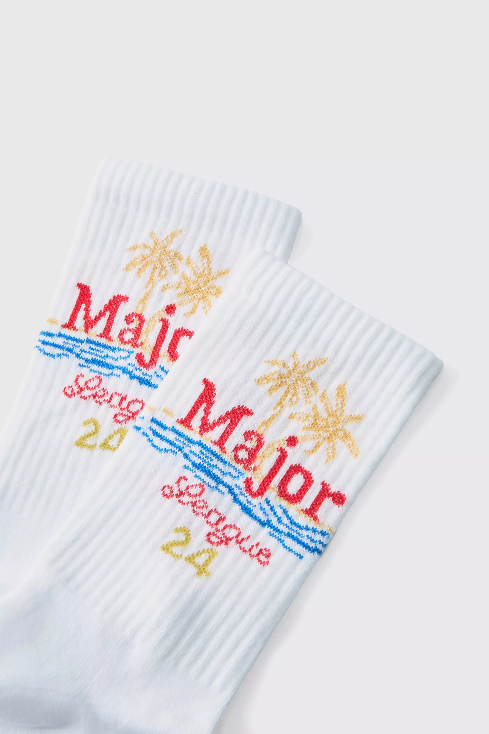 White Major League Graphic Sports Socks alternative image