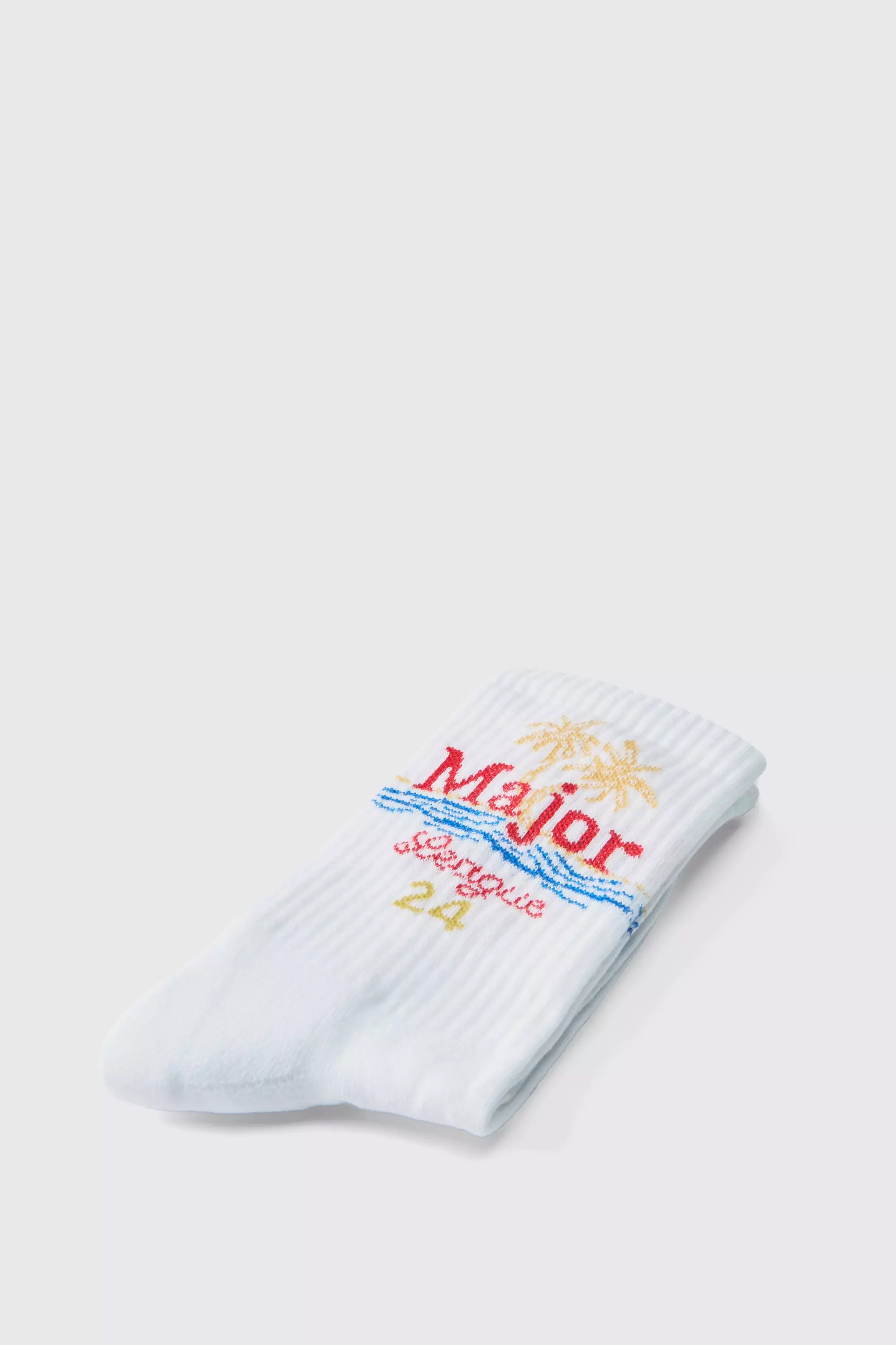 White Major League Graphic Sports Socks alternative image