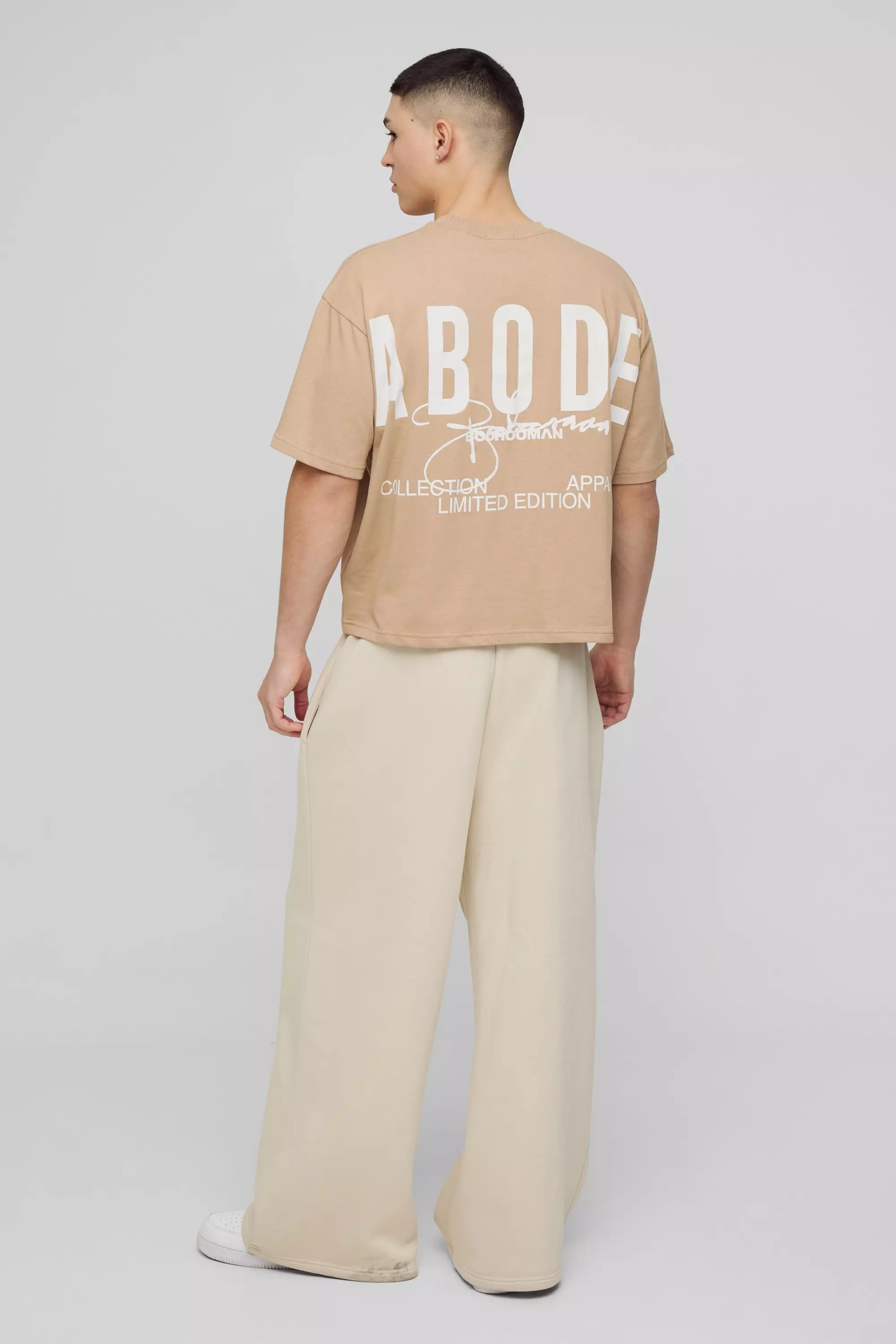 Taupe ABODE Heavyweight Oversized Boxy Print T-Shirt alternative image