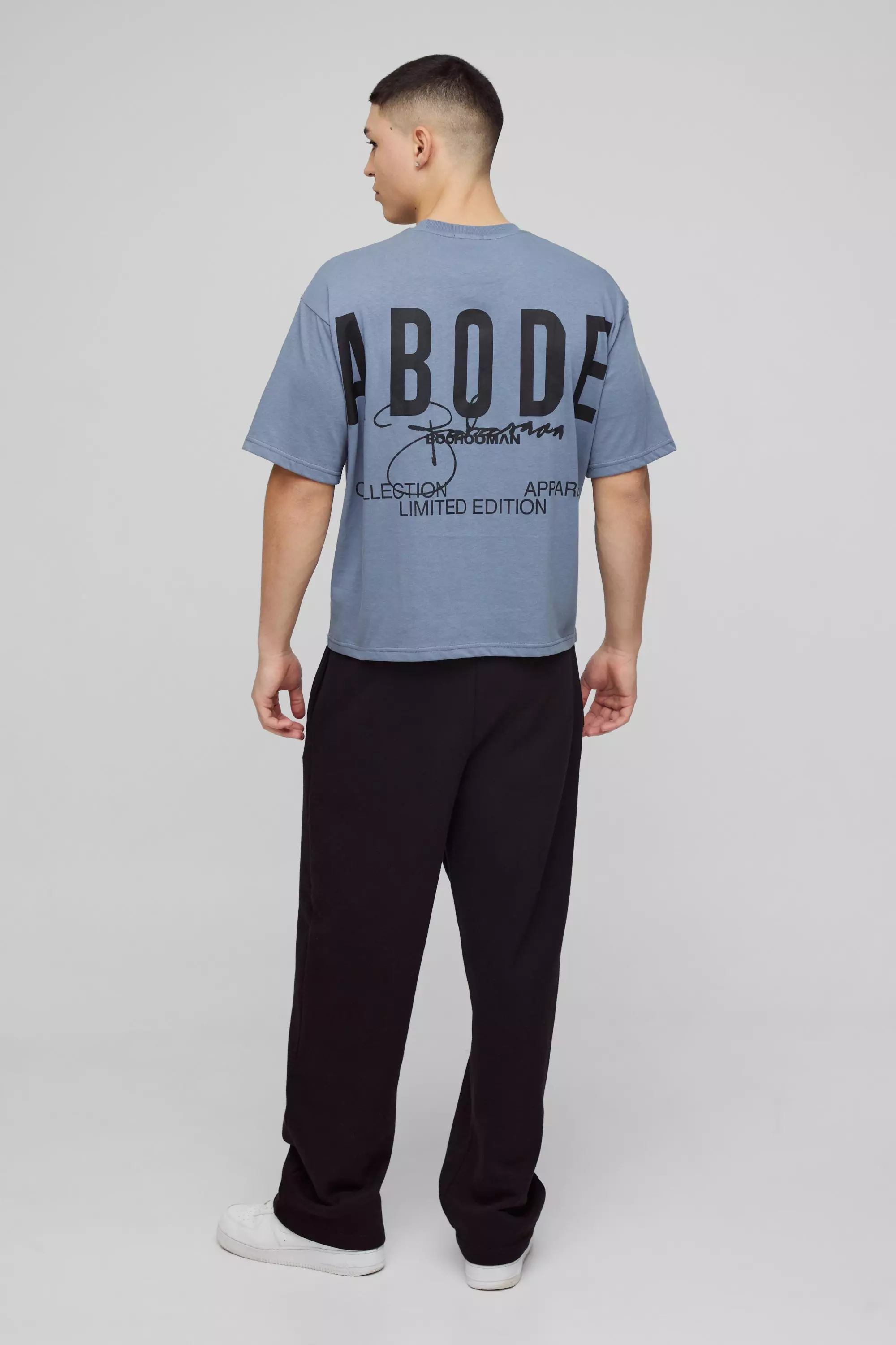Charcoal Oversized Dik Abode Boxy T-Shirt Met Print alternatieve afbeelding