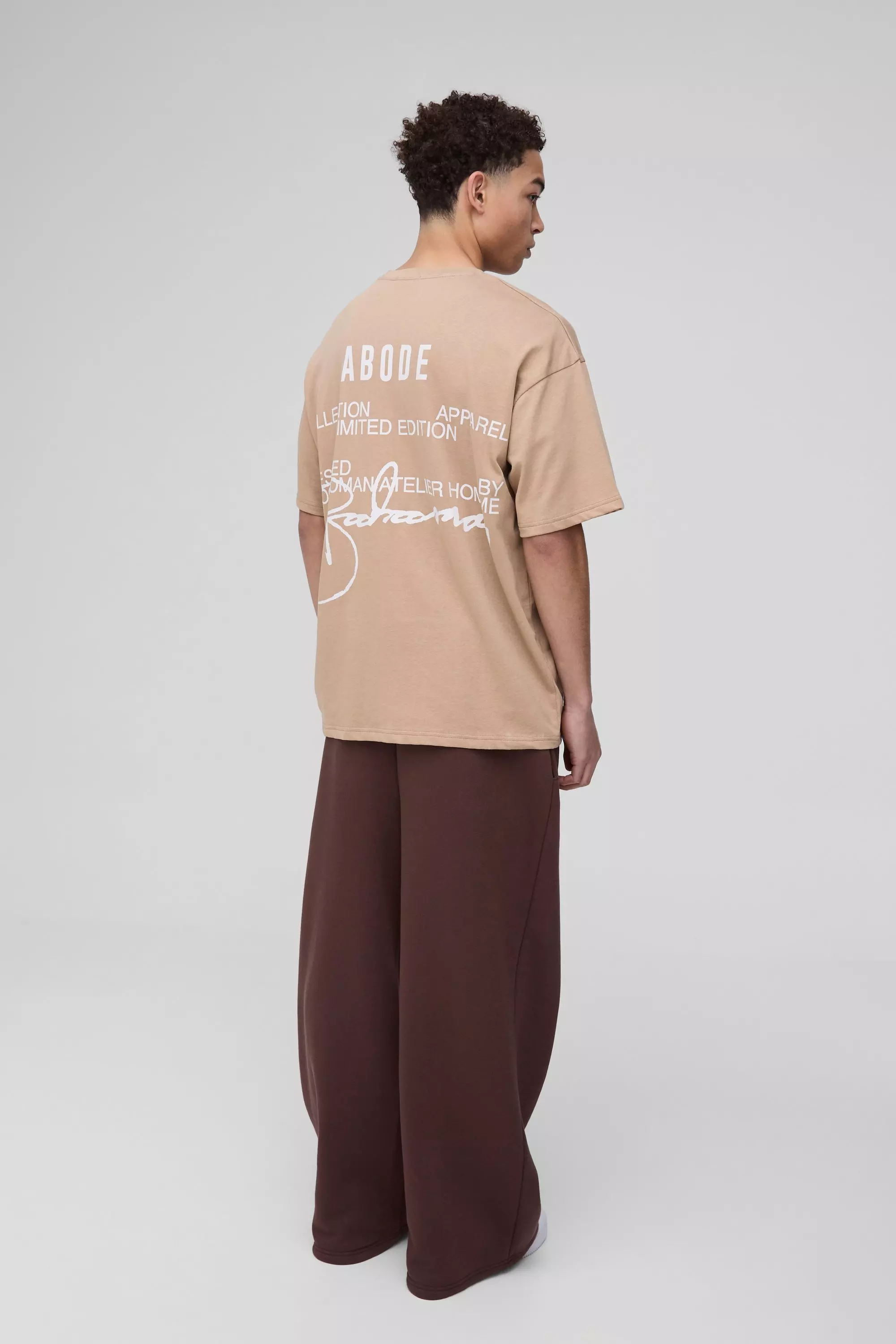 T-shirt épais oversize imprimé ABODE, Taupe autre image