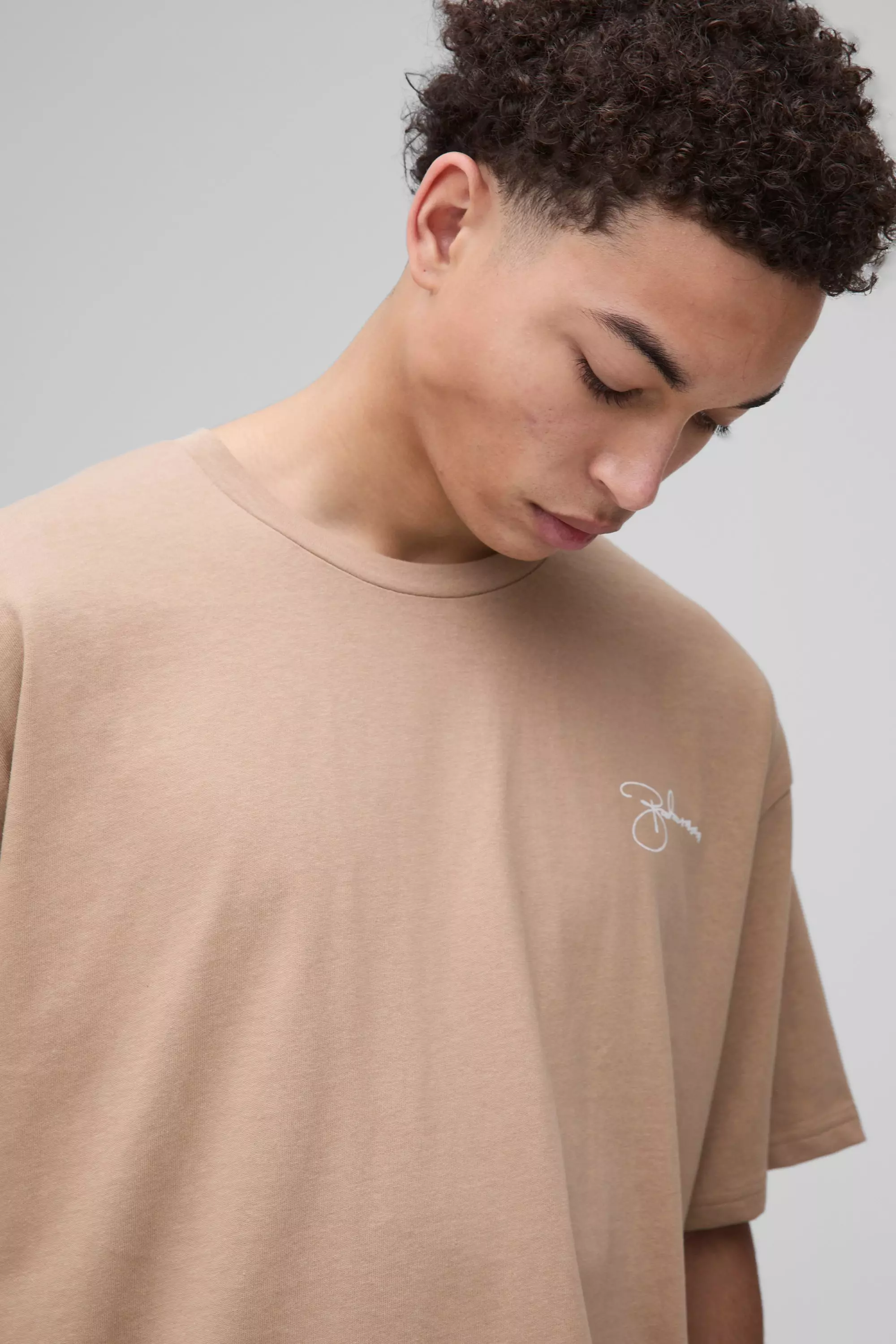 T-shirt épais oversize imprimé ABODE, Taupe autre image