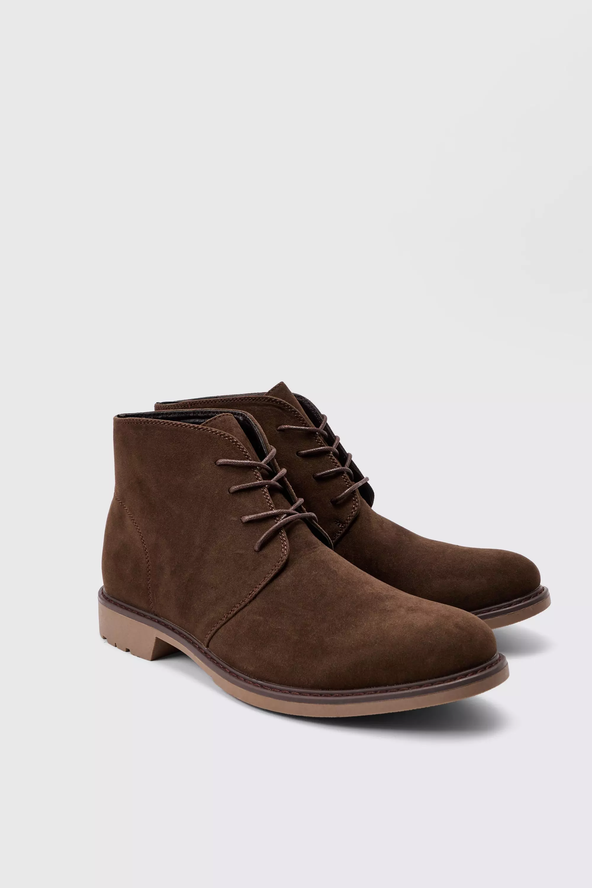 Suede Worker Boot In Brown Brown