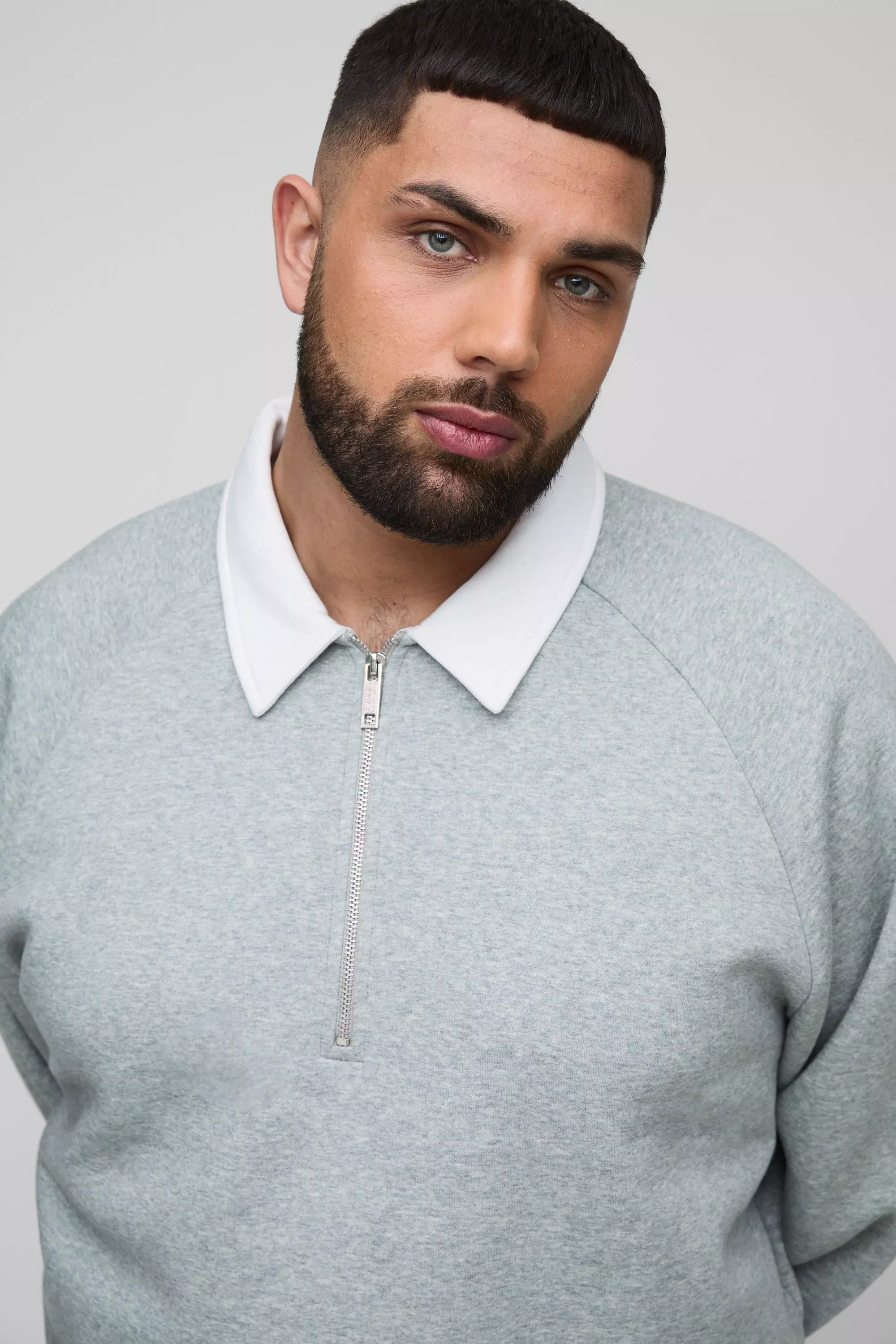 Grande taille - Sweat oversize en gris, Grey autre image