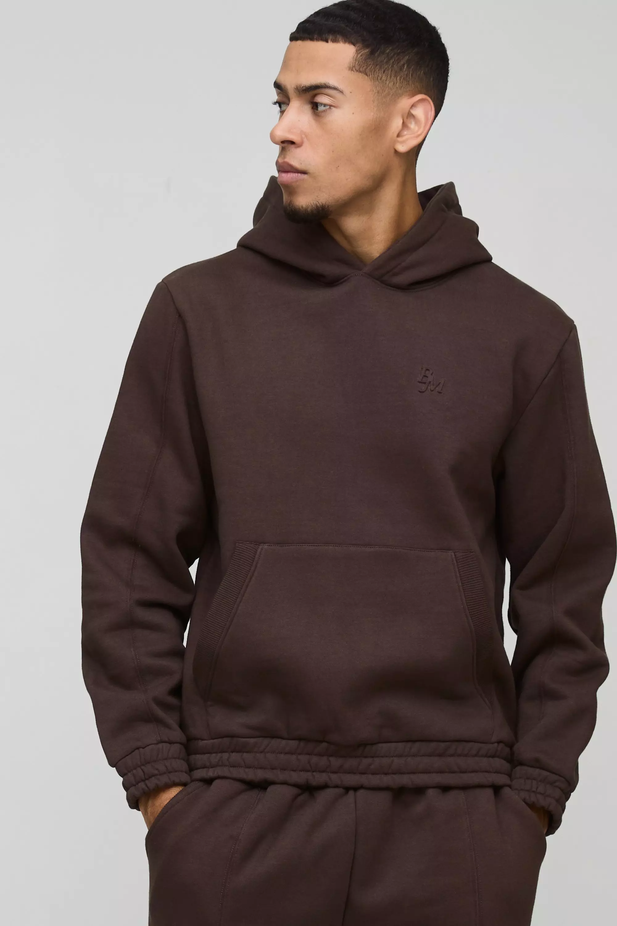 Sweat à capuche épais à relief, Chocolate autre image
