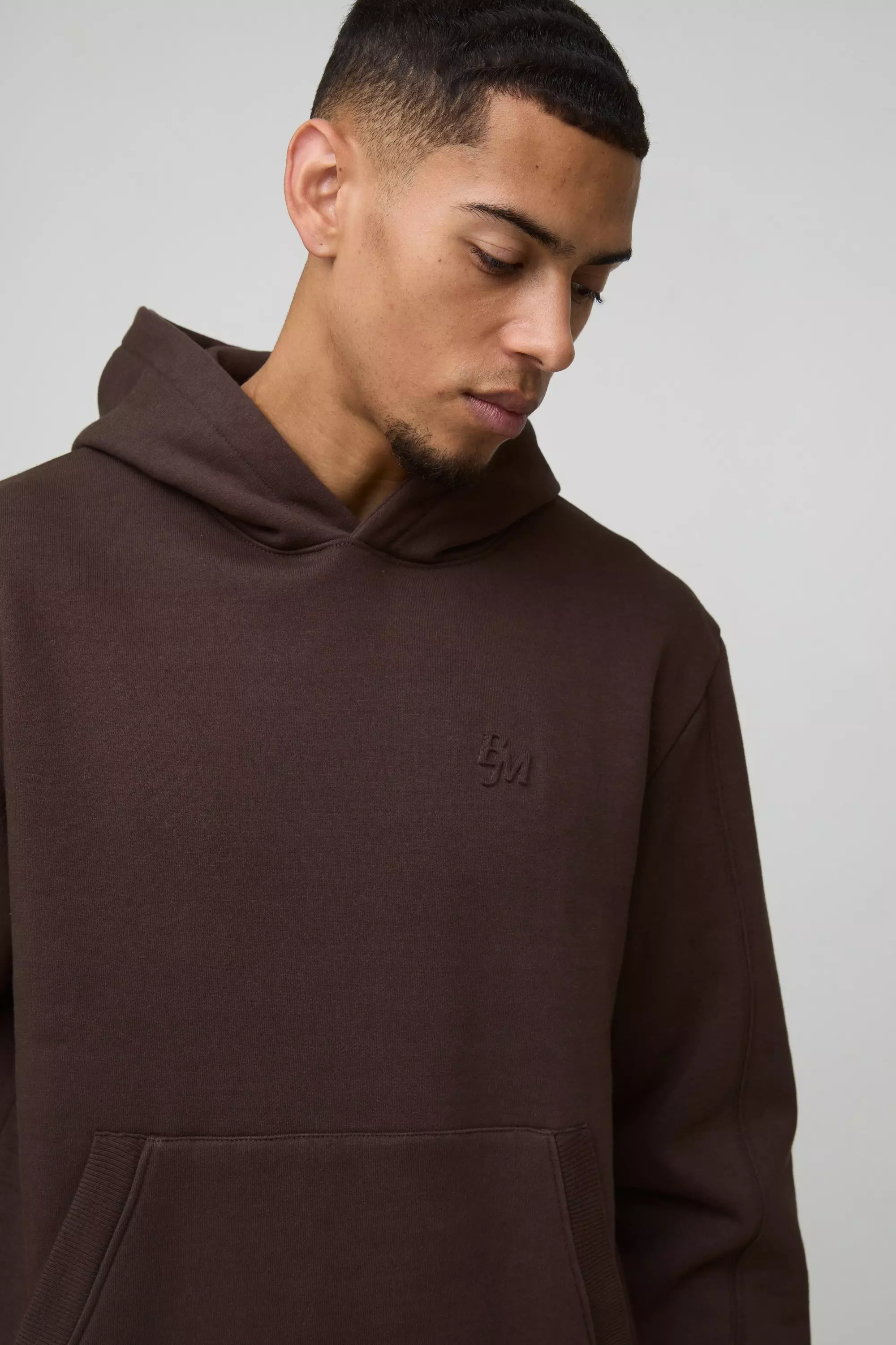 Sweat à capuche épais à relief, Chocolate autre image