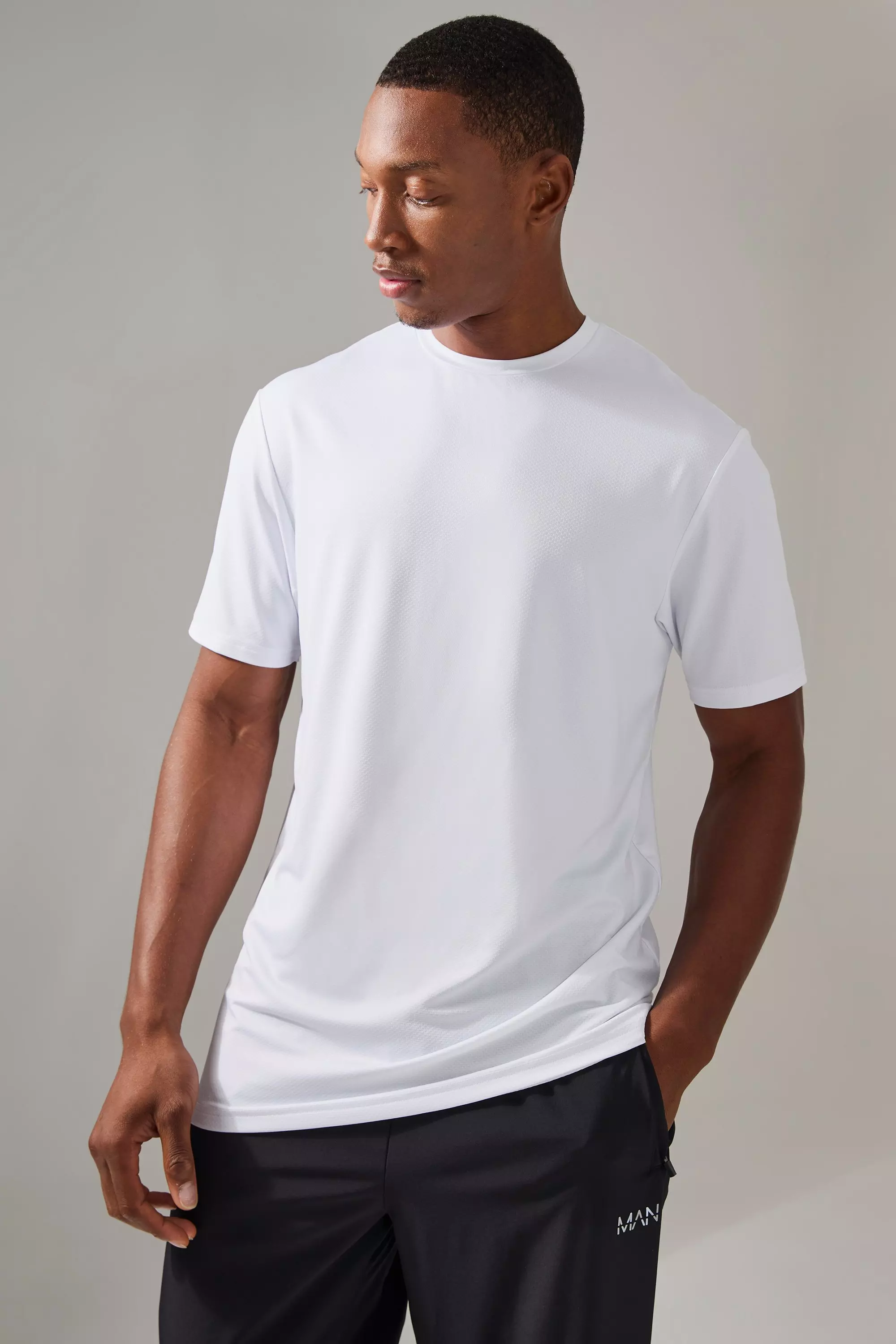 White Man Active Sweat-Wicking Gym Performance T-Shirt alternative image