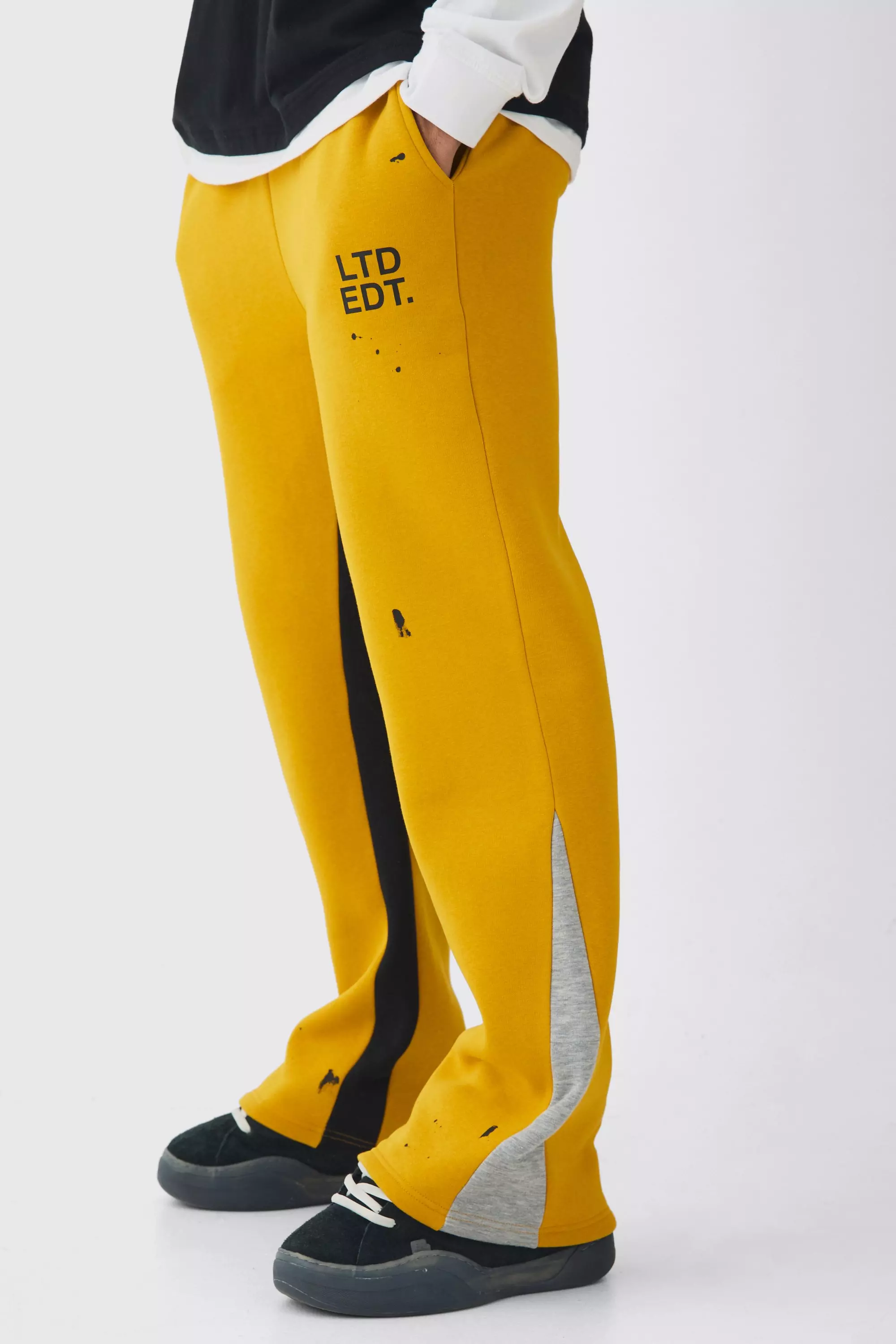 Yellow Regular Fit Ltd Edt Man Paint Splatter Gusset Jogger alternative image