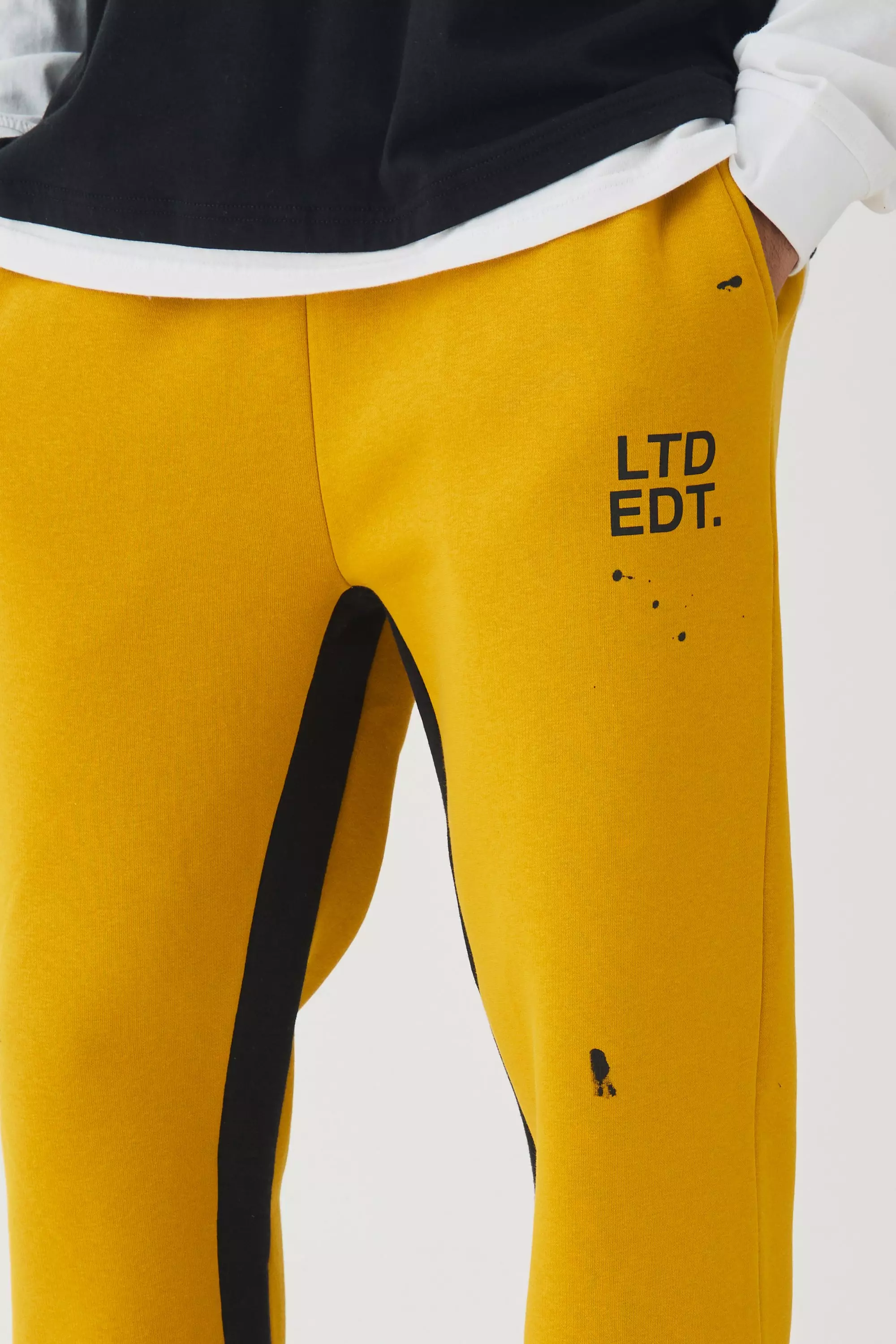 Yellow Regular Fit Ltd Edt Man Paint Splatter Gusset Jogger alternative image