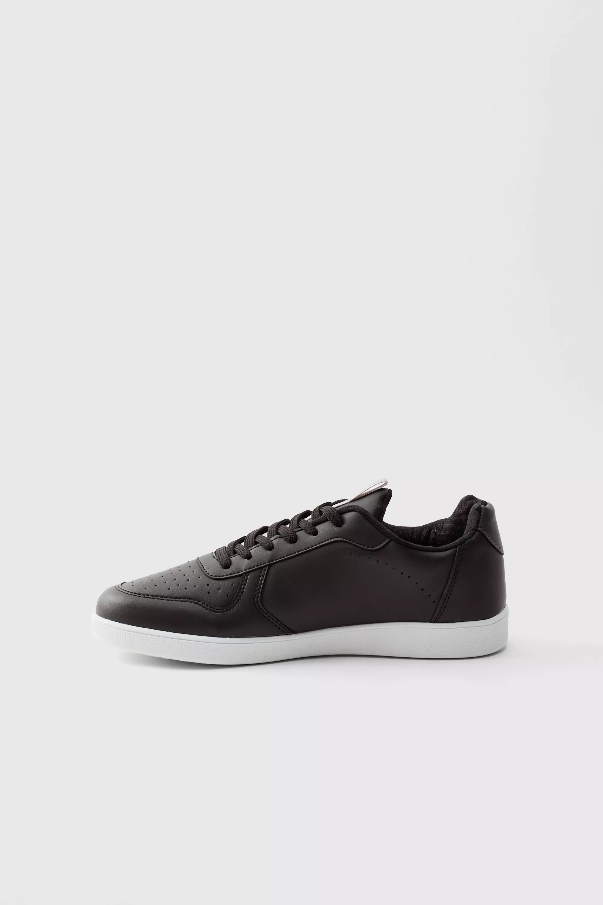 Black Perforated Panelled Trainers alternative image