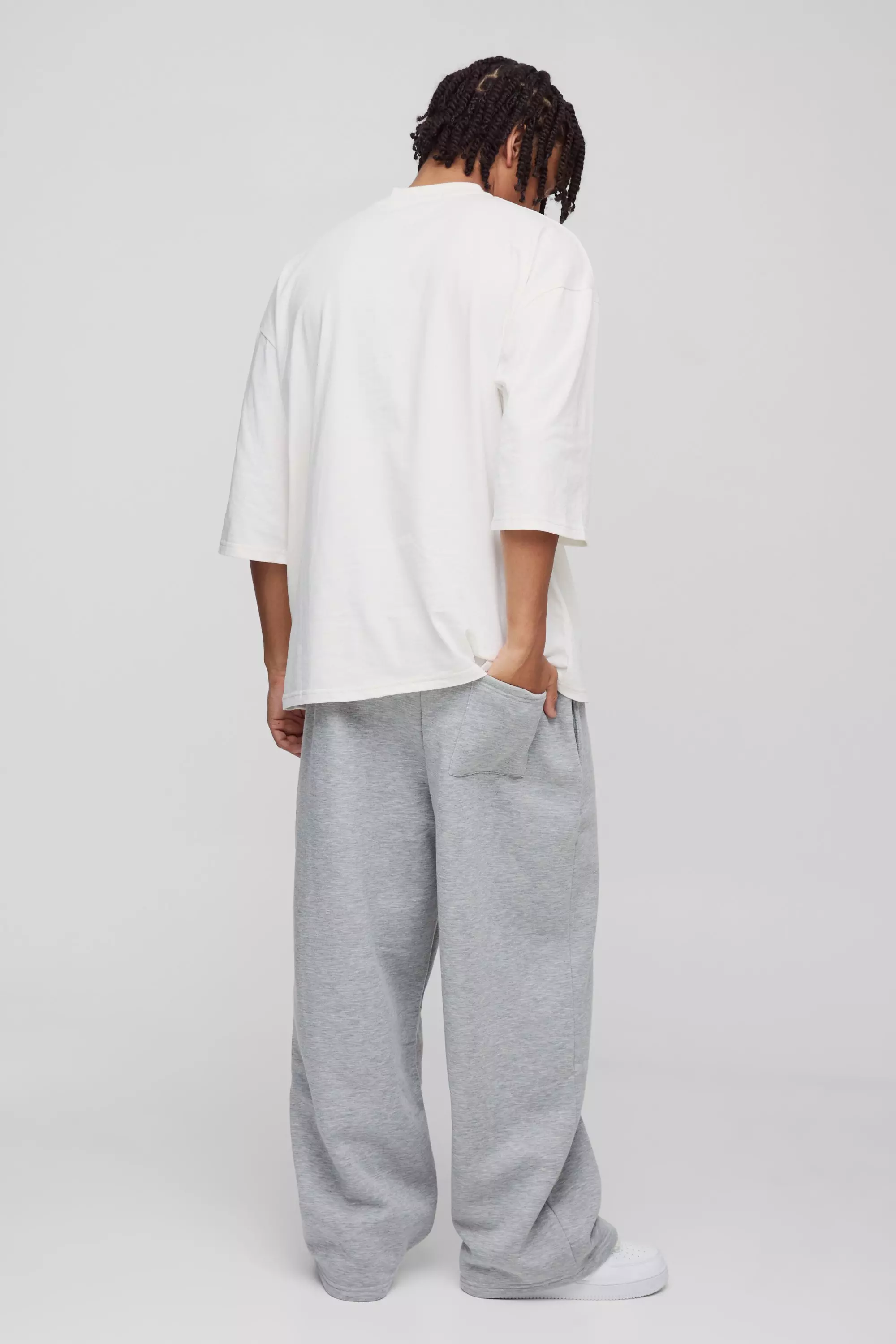 Wide Leg Camo Printed Boxer Waistband Sweatpants | boohooMAN USA