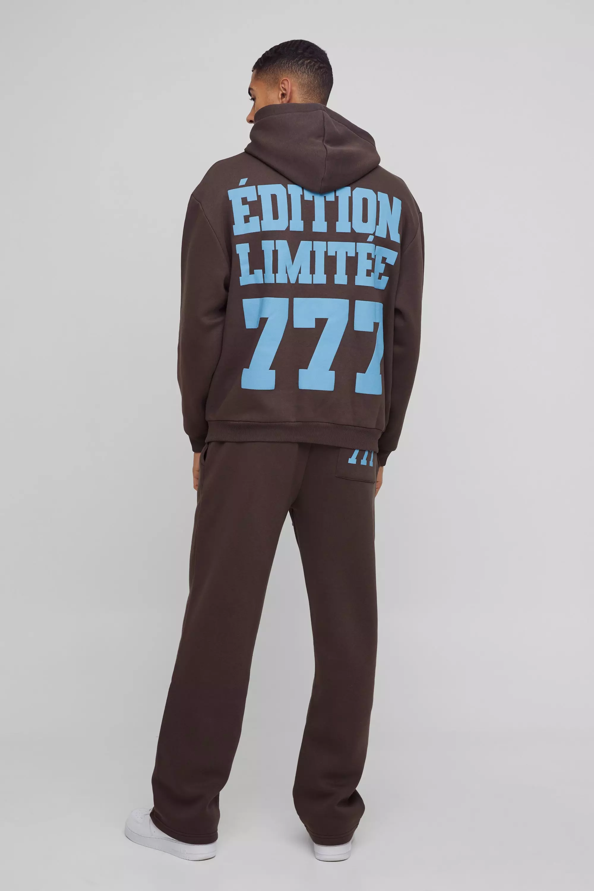 Chocolate Oversized Edition Hoodie Met Reliëf alternatieve afbeelding