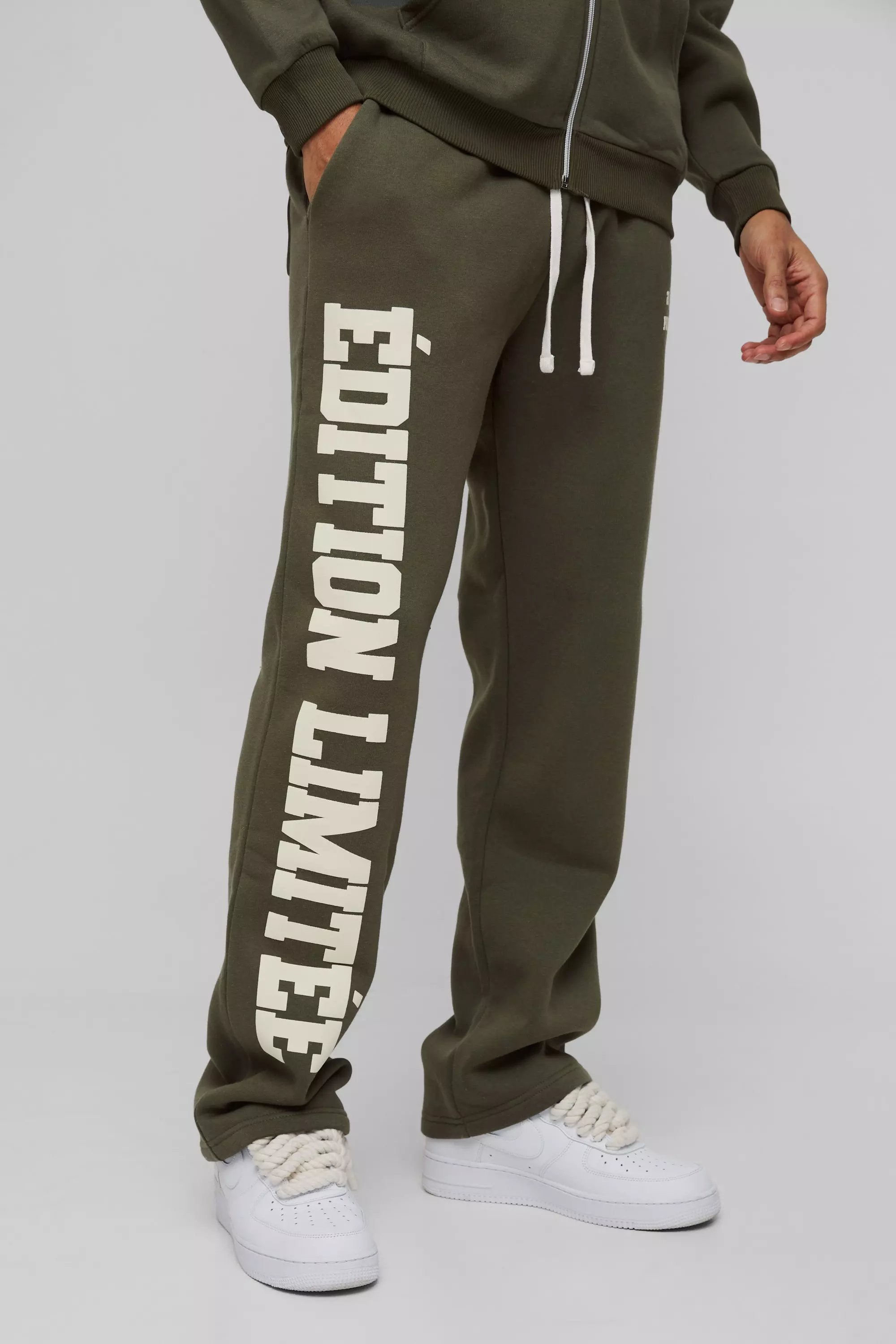 Khaki Relaxed Fit Edition Puff Print Sweatpants alternative image