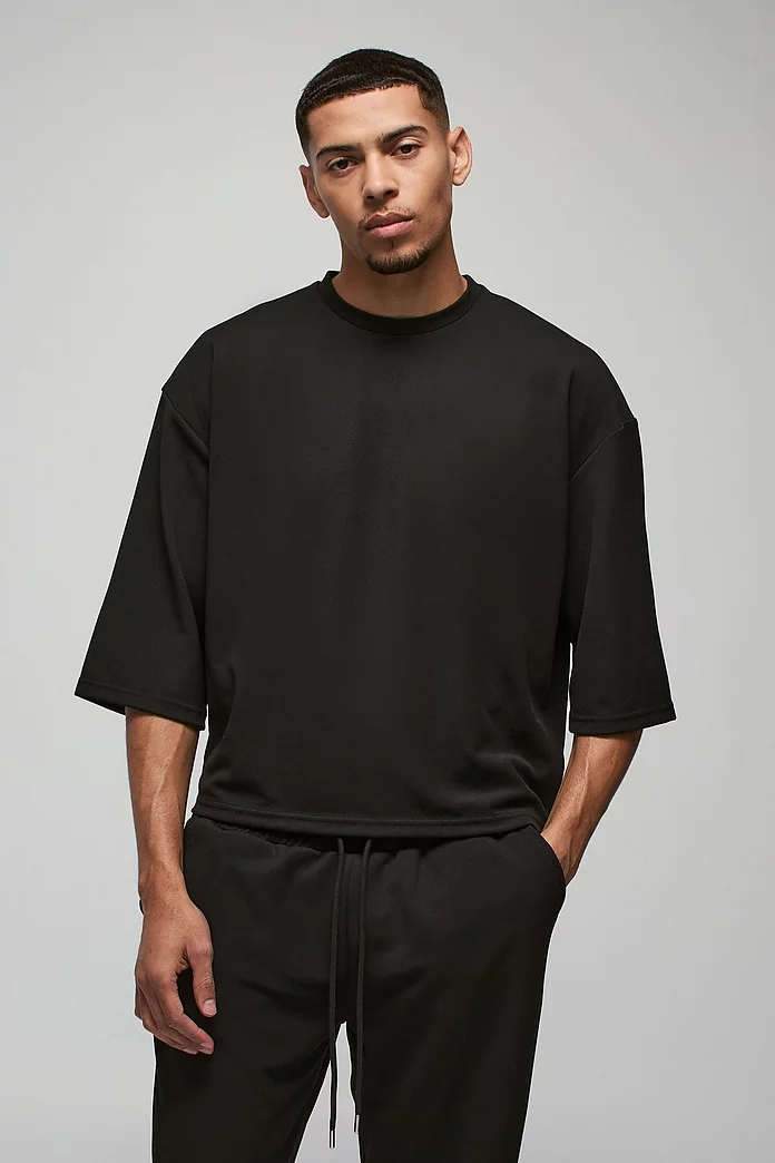 Oversized Jersey Twill Boxy Half Sleeve T-shirt and Oversized Jersey Twill Boxy Half Sleeve T-shirt and