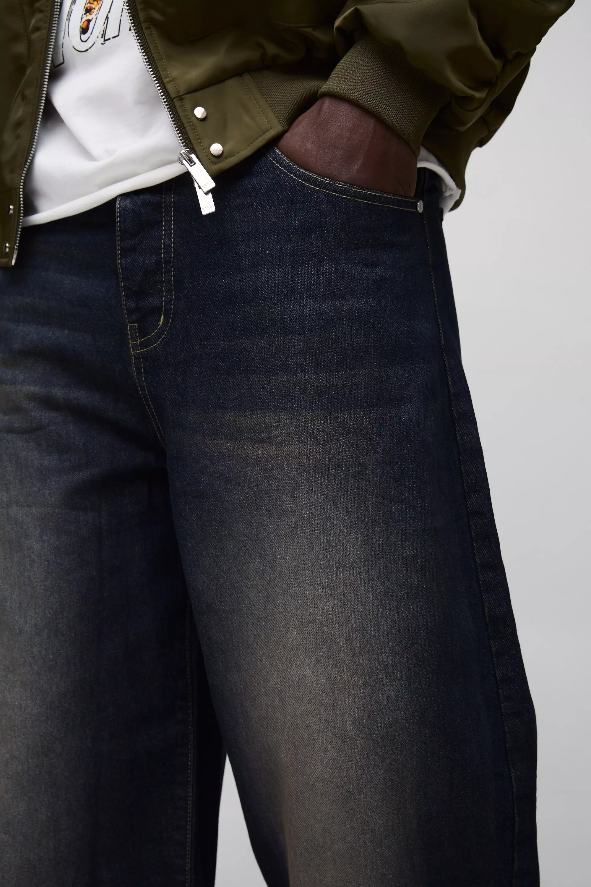 Vintage blue Parachute Baggy Washed Jeans alternative image
