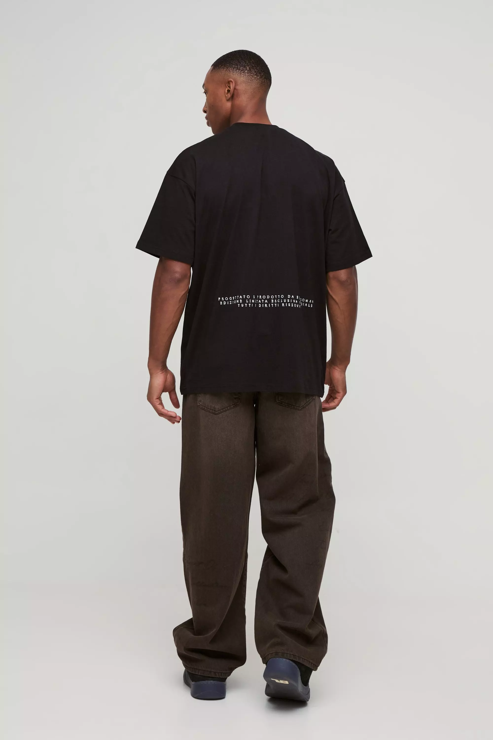 Oversize T-Shirt mit Renaissance-Print, Black alternatives Bild