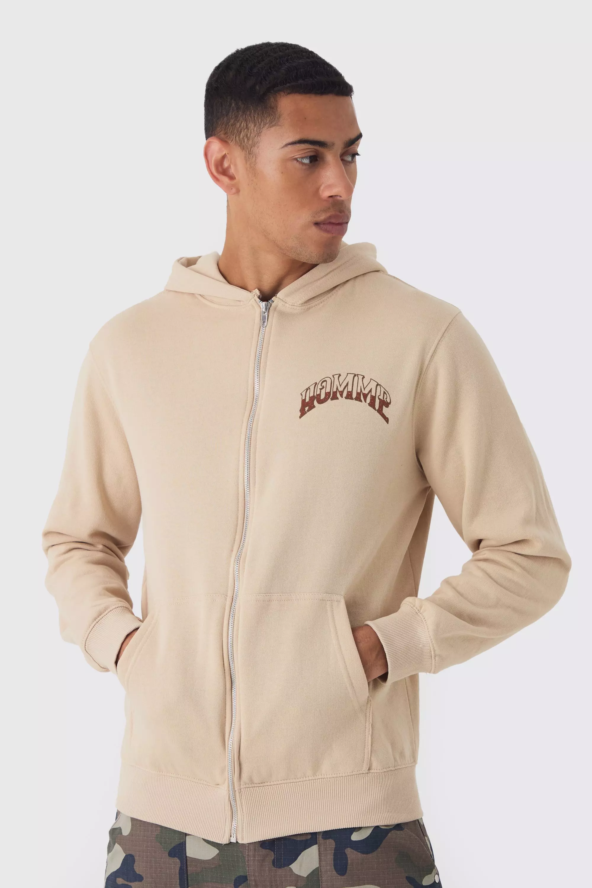 Hoodie zippé homme orders