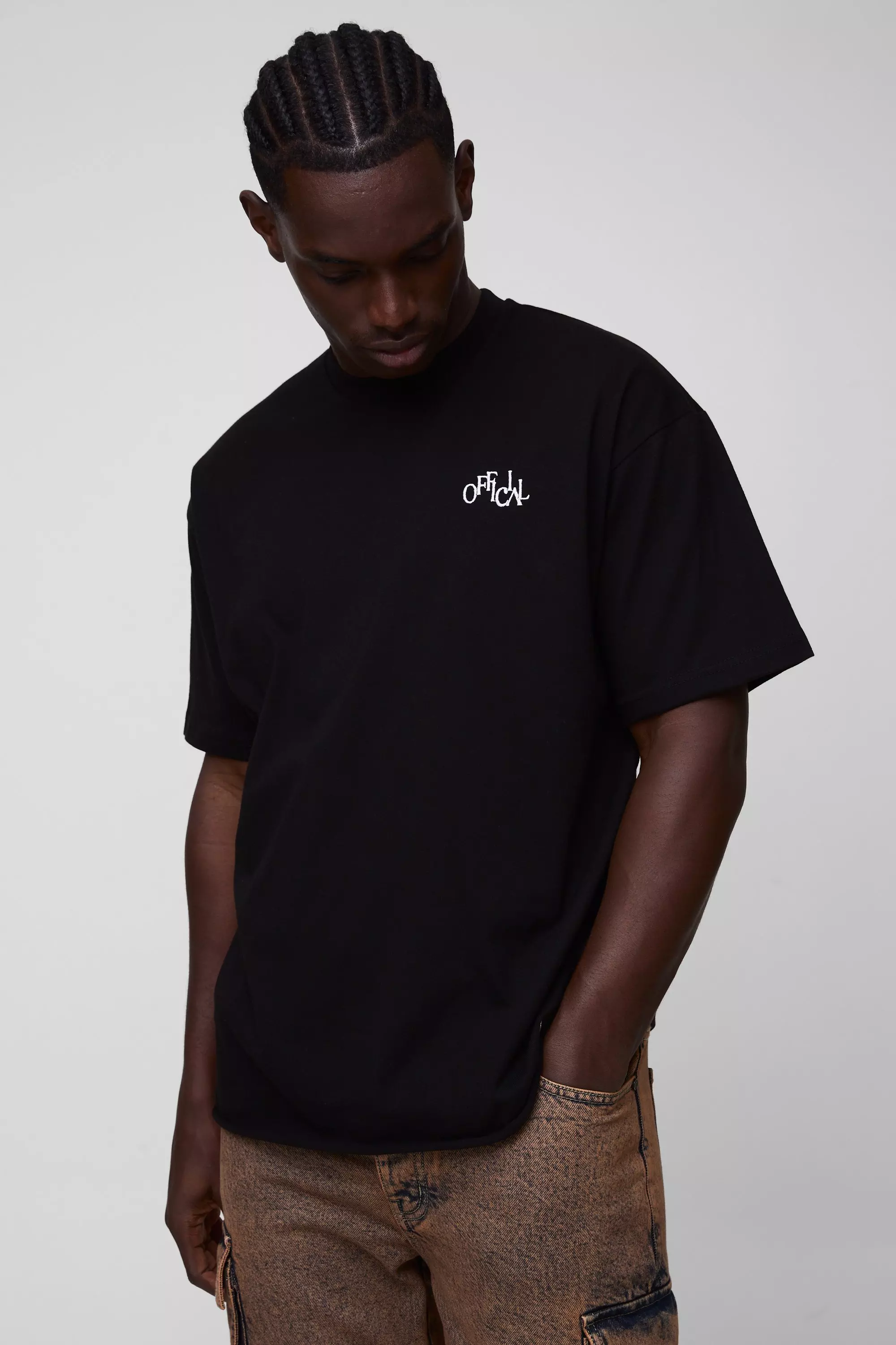 T-shirt oversize imprimé au dos, Black autre image
