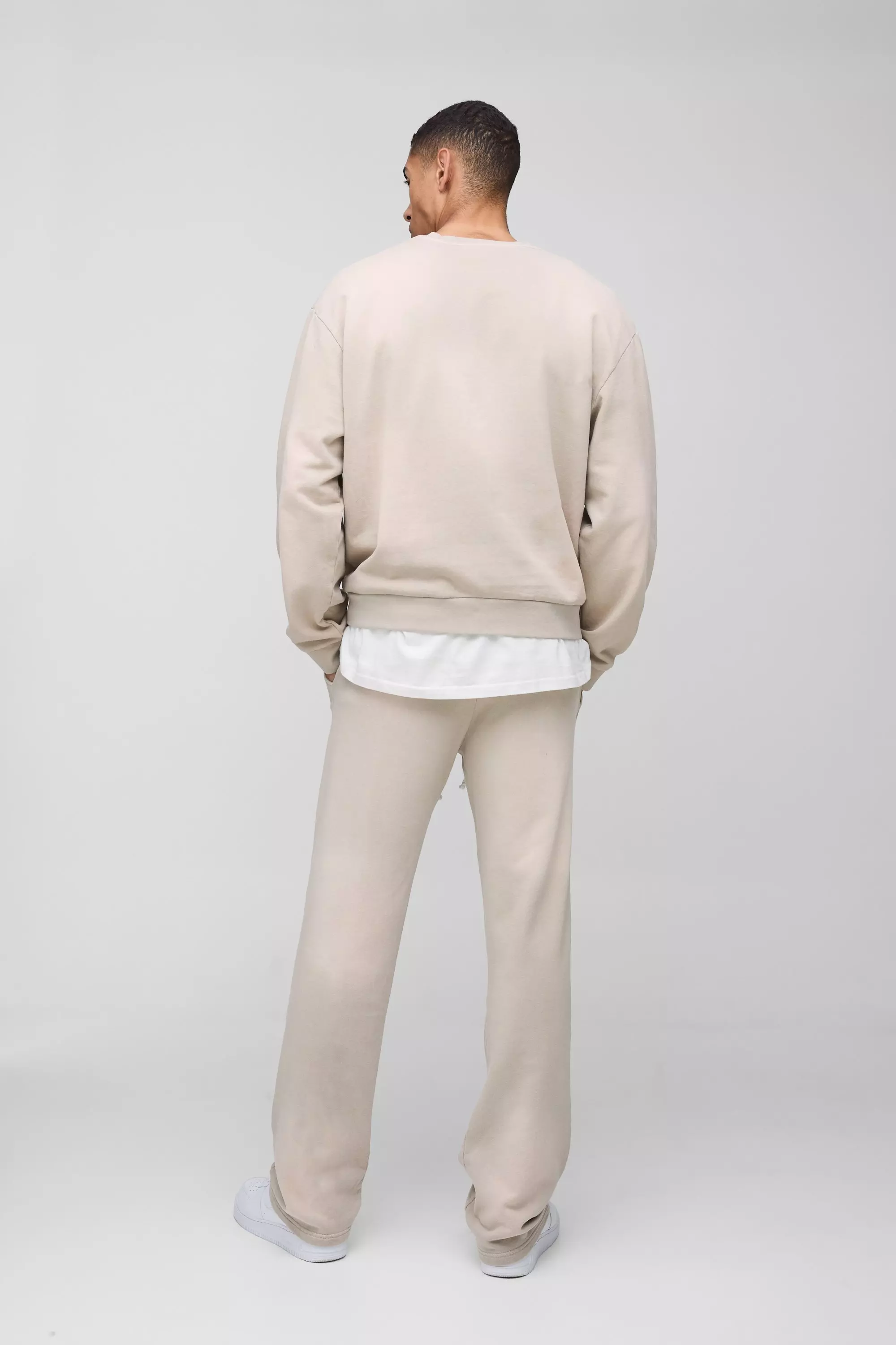 Sweat oversize délavé imprimé - Ofcl, Stone autre image