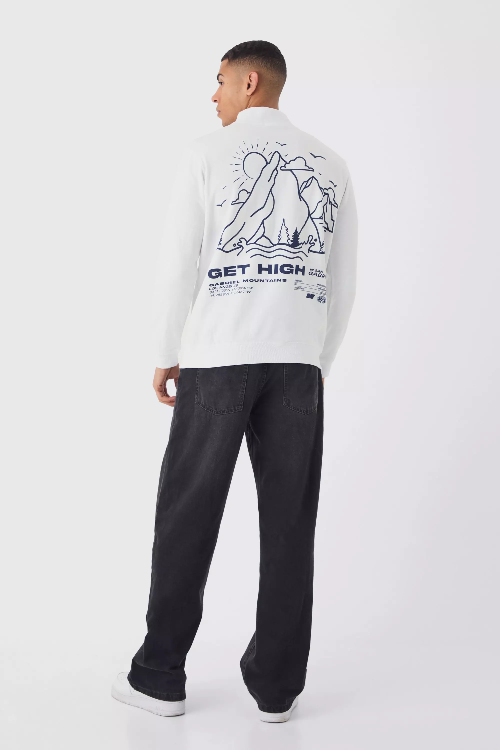 Boohooman quarter zip hotsell